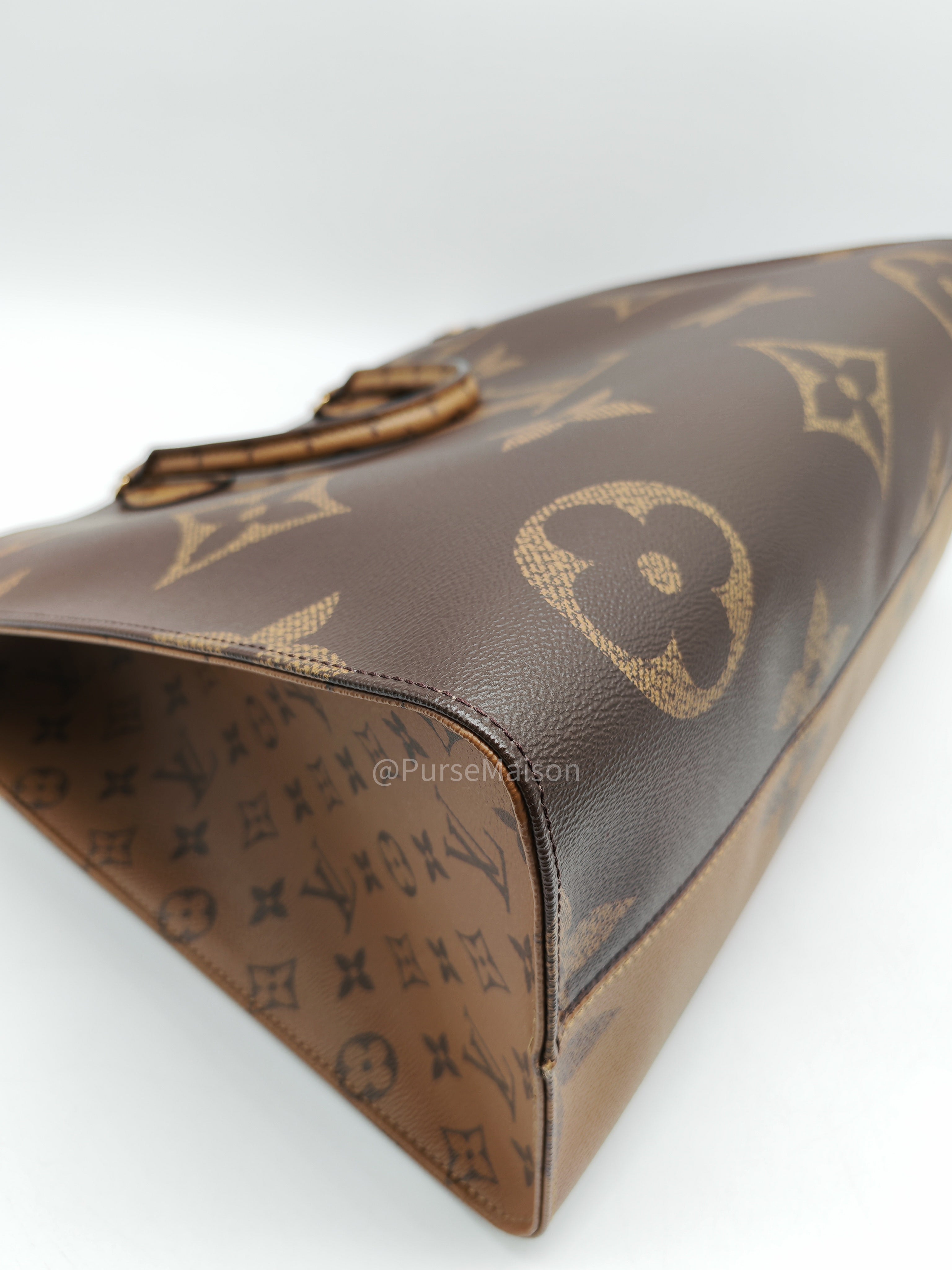 Louis Vuitton OntheGo Tote Bag GM in Reverse Monogram Canvas (Microchip) | Purse Maison Luxury Bags Shop