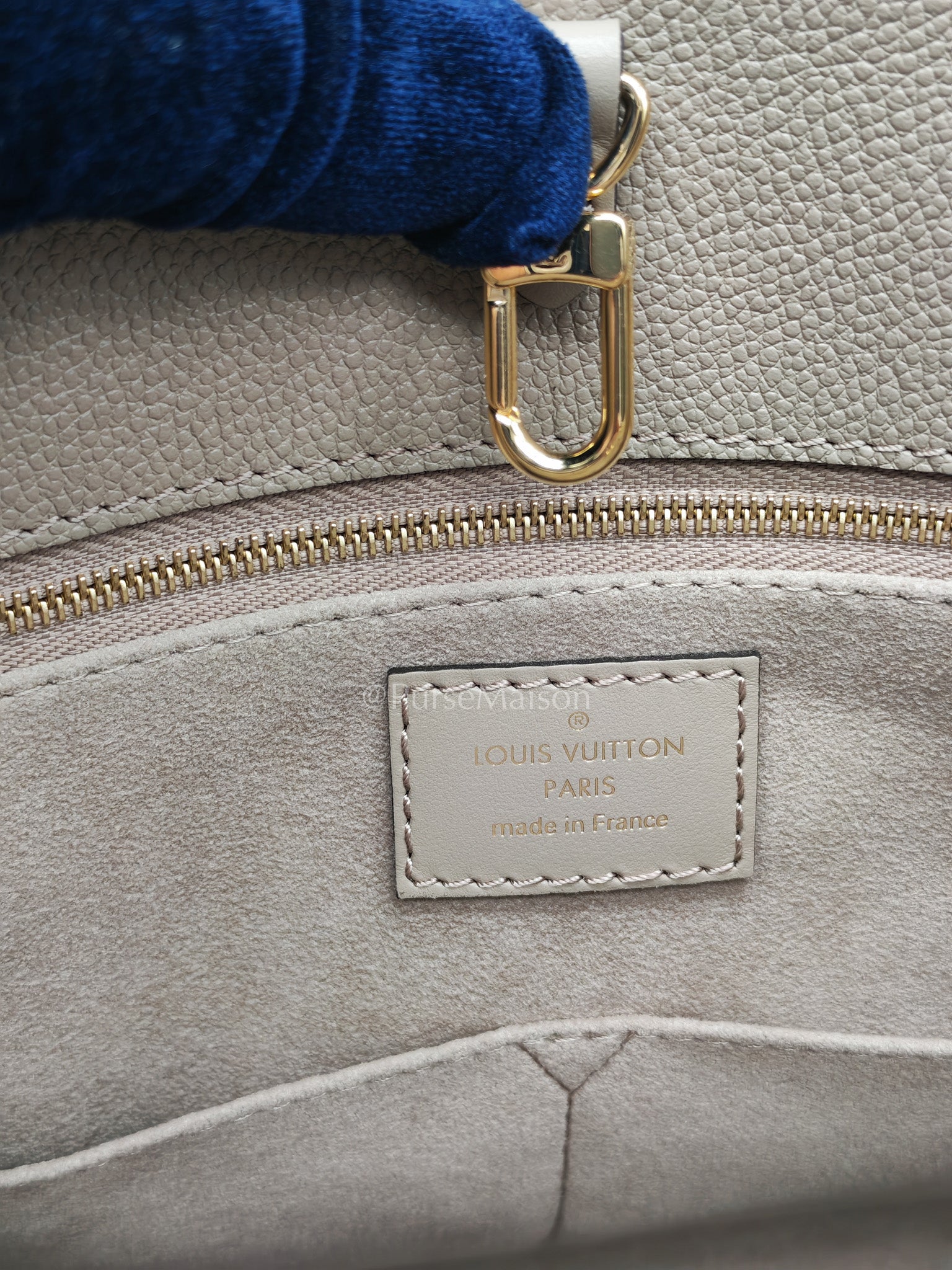 Louis Vuitton OnTheGo Tote Bag MM in Tourtorelle Monogram Leather (Microchip) | Purse Maison Luxury Bags Shop