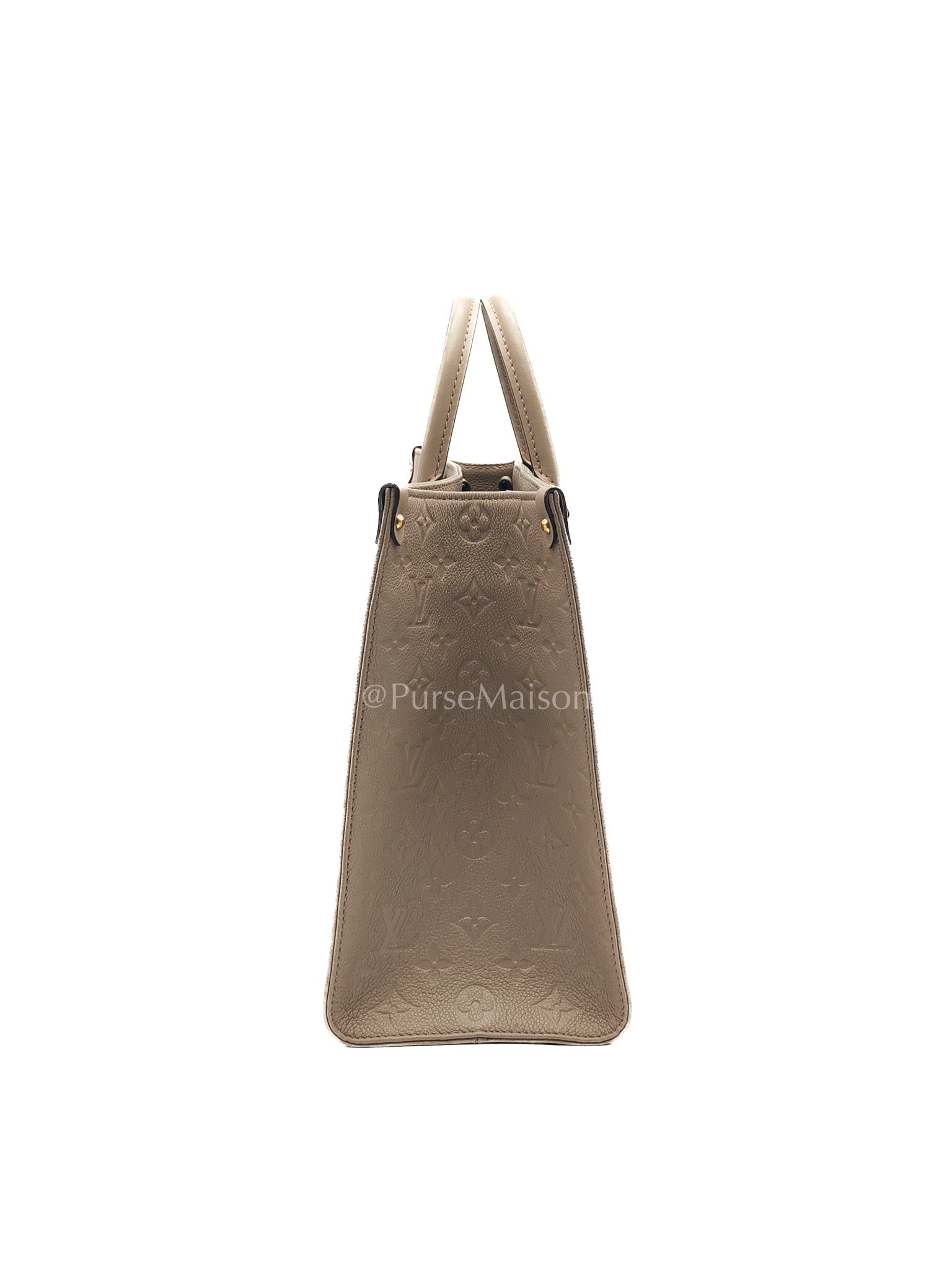 Louis Vuitton OnTheGo Tote Bag MM in Tourtorelle Monogram Leather (Microchip) | Purse Maison Luxury Bags Shop