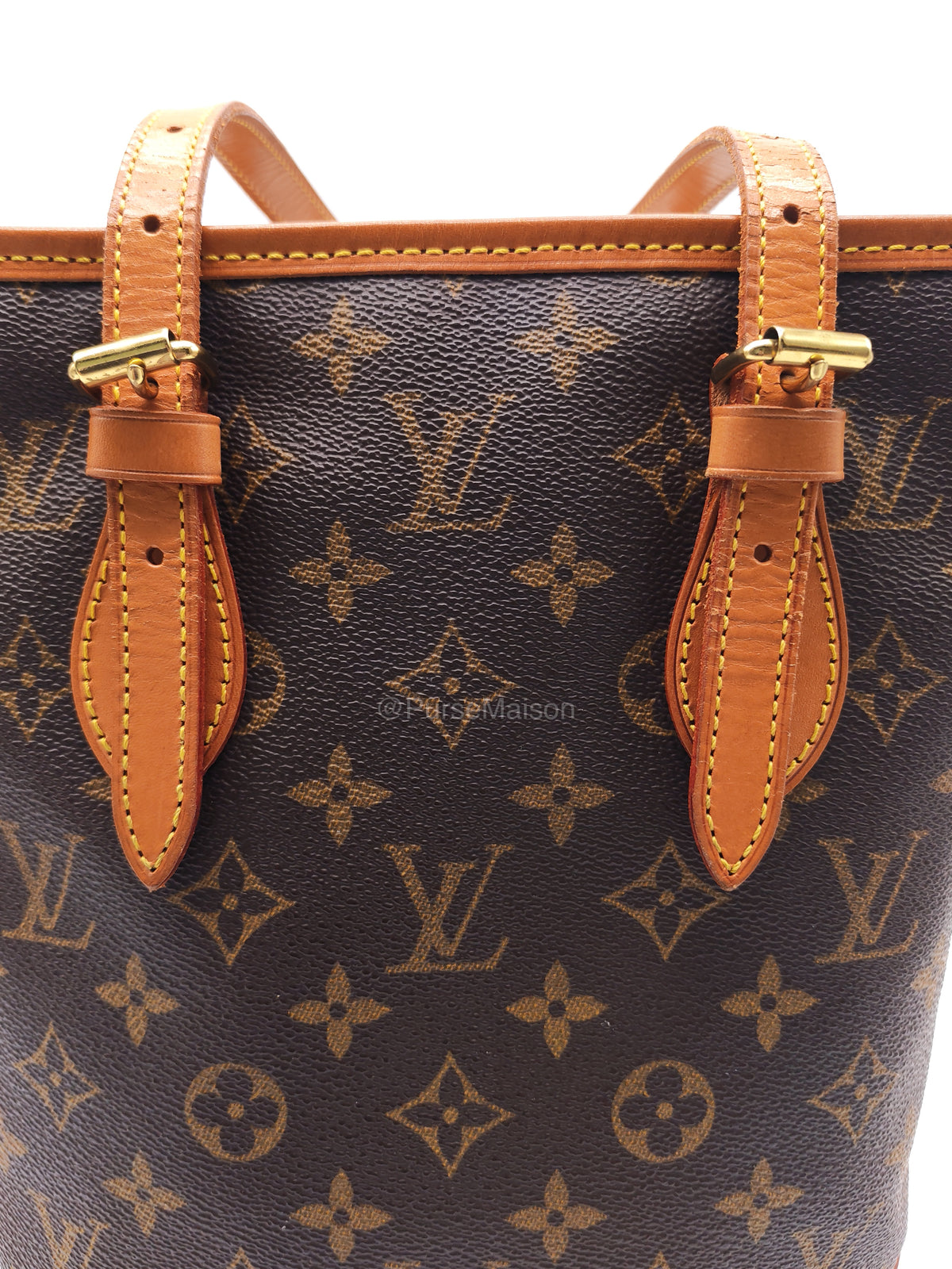 Louis Vuitton Petit Bucket Bag PM in Monogram Canvas and Gold Hardware (Datecode: VI0959) | Purse Maison Luxury Bags Shop