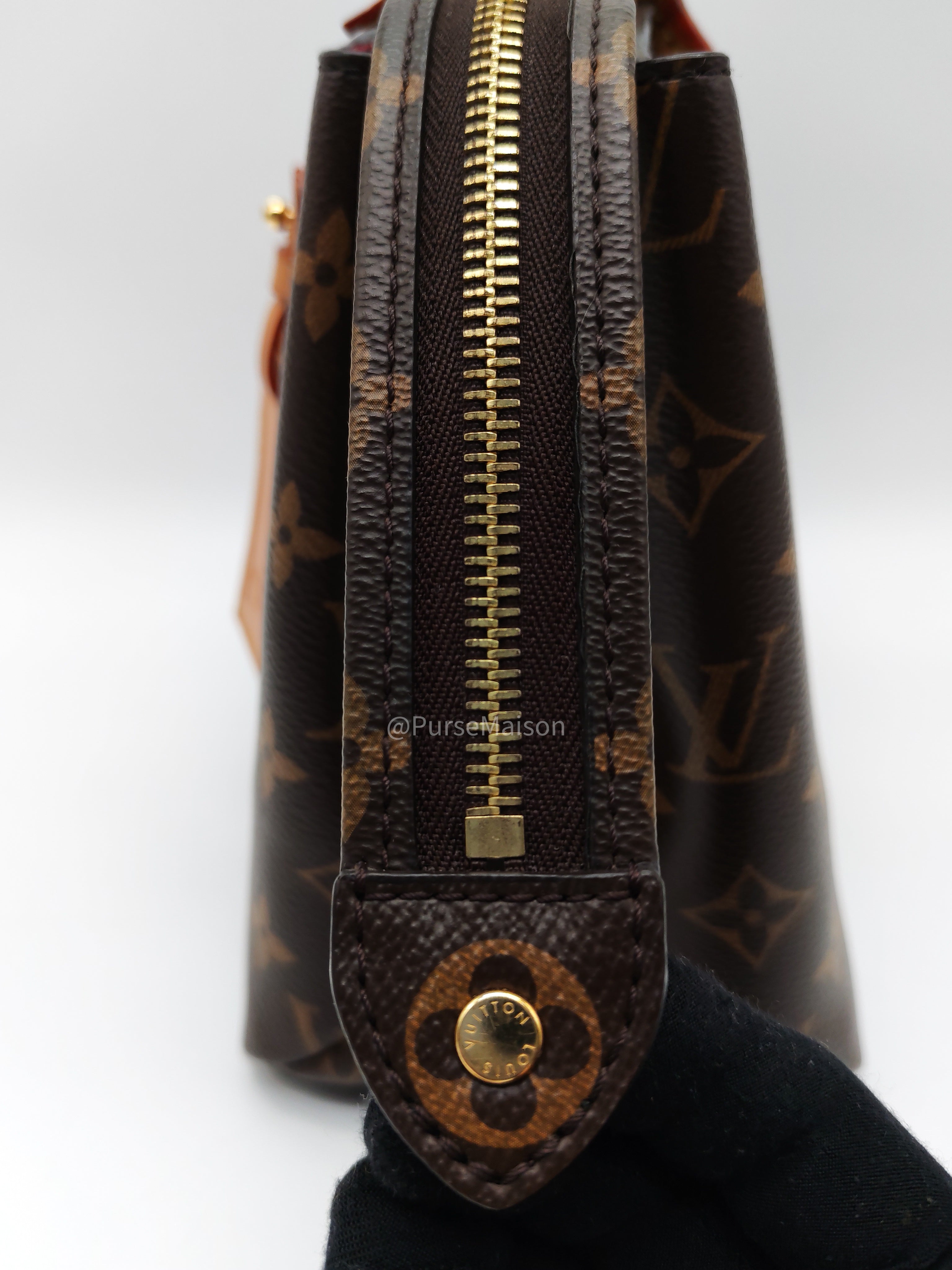 Louis Vuitton Petit Palais in Monogram Canvas and Gold Hardware Microchip | Purse Maison Luxury Bags Shop