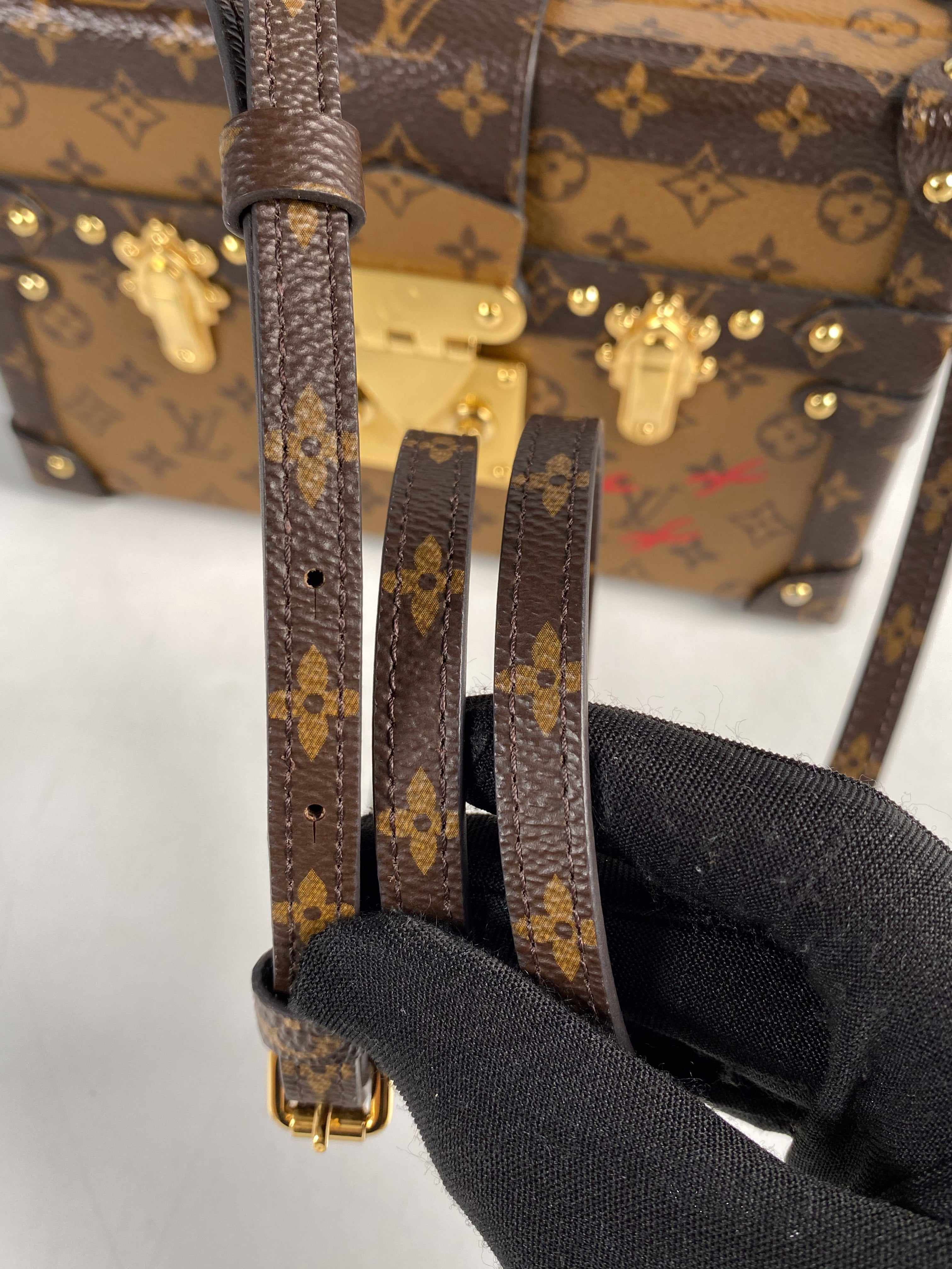 Louis Vuitton Petite Malle Monogram Canvas Shoulder Bag