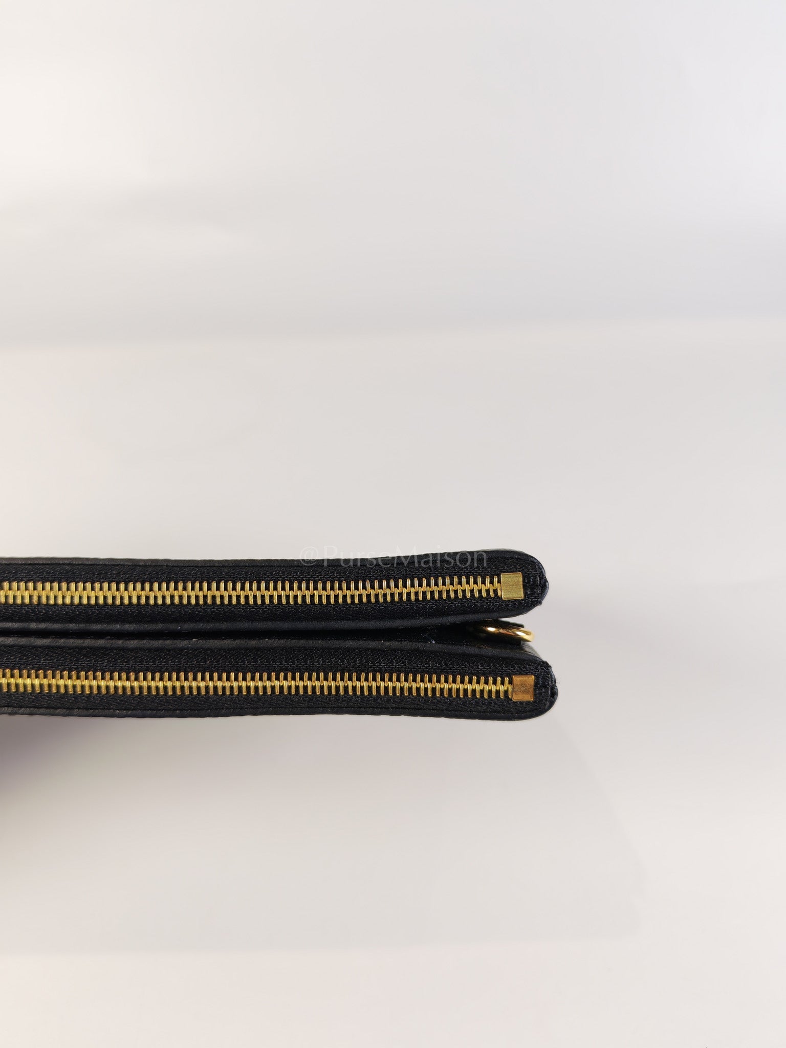 Pochette Double Zip in Bi-color Monogram Empriente Leather (Microchip) | Purse Maison Luxury Bags Shop