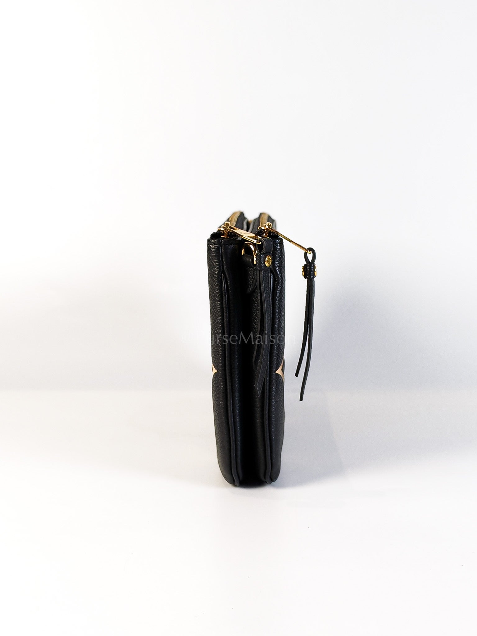 Pochette Double Zip in Bi-color Monogram Empriente Leather (Microchip) | Purse Maison Luxury Bags Shop