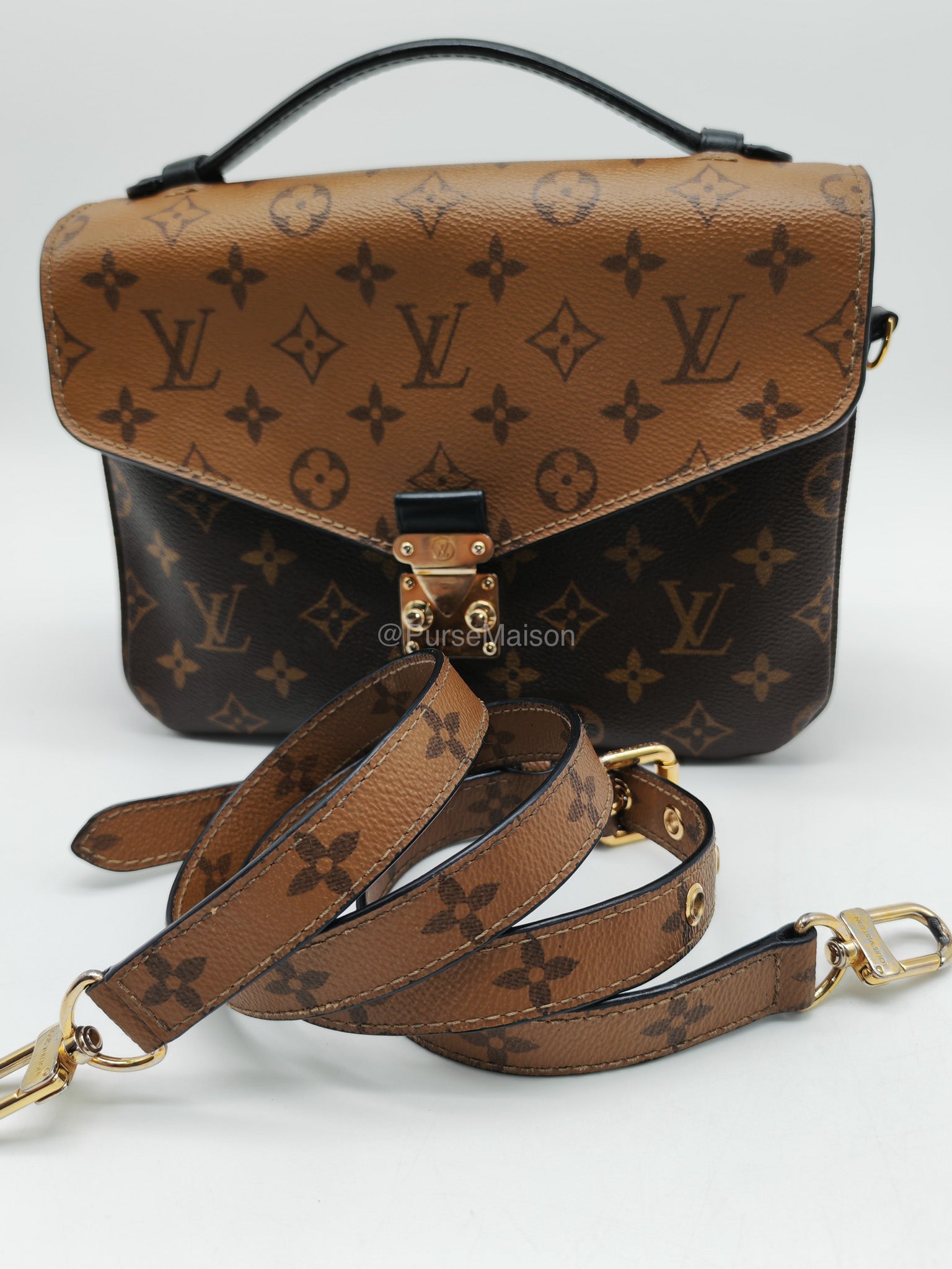 Louis Vuitton Pochette Metis in Monogram Reverse Canvas (Date Code: DR2117) | Purse Maison Luxury Bags Shop