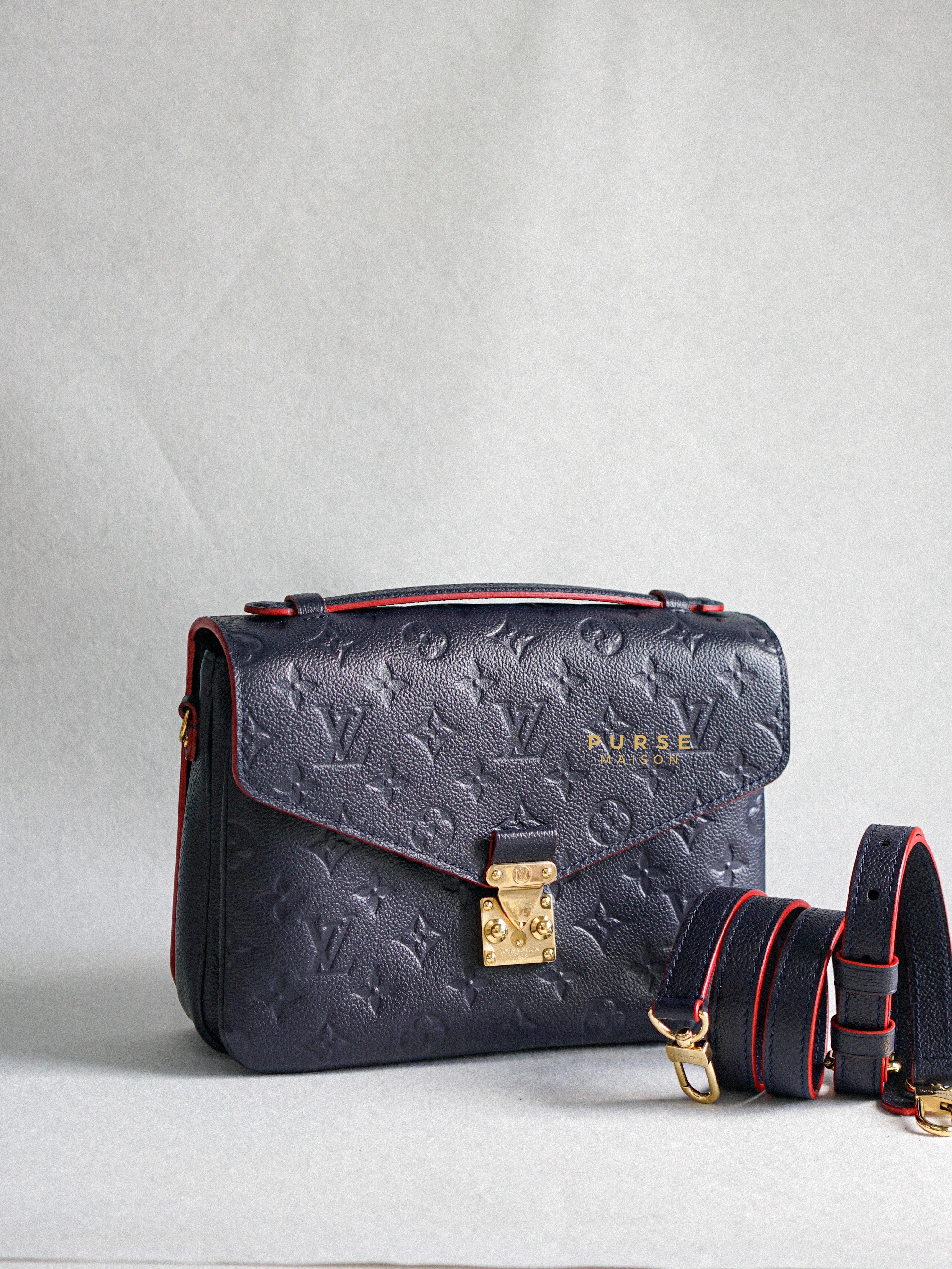 Louis Vuitton Pochette Metis Marine Rouge Monogram Empreinte Leather (Date code: AR1149) | Purse Maison Luxury Bags Shop