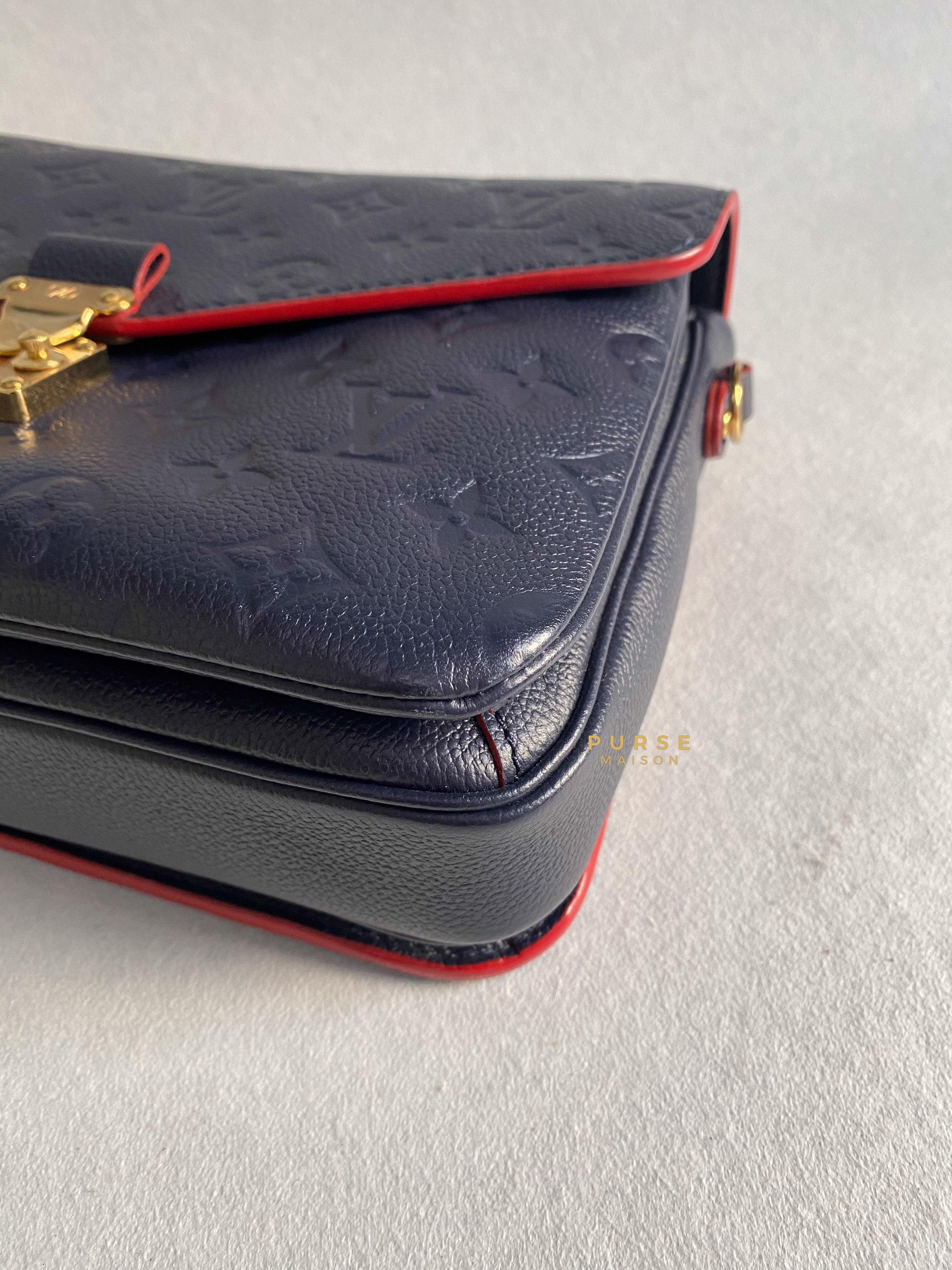 Louis Vuitton Marine Rouge Monogram Empreinte Leather Pochette