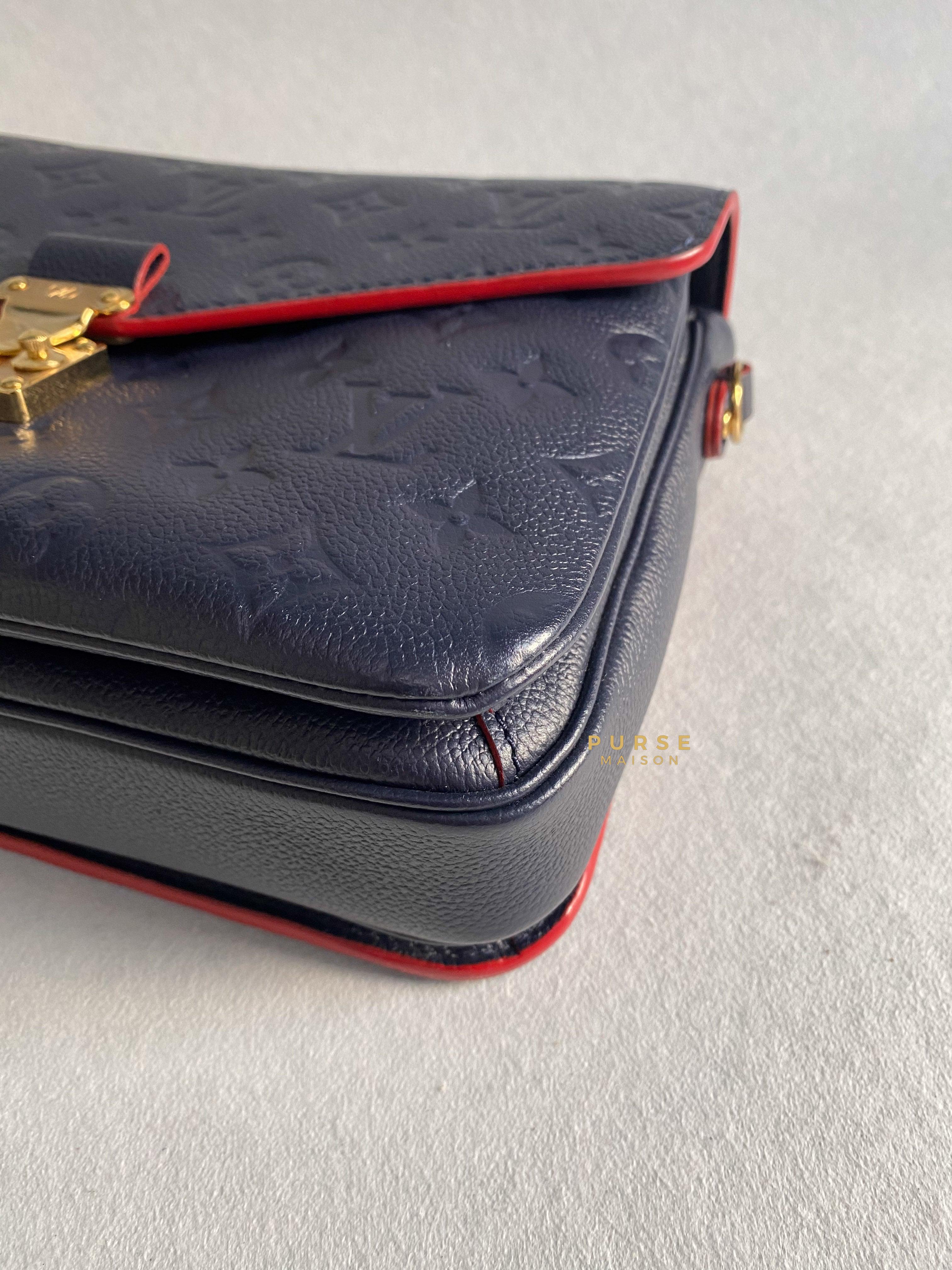 Louis Vuitton Pochette Metis Marine Rouge Monogram Empreinte Leather (Date code: AR1149) | Purse Maison Luxury Bags Shop