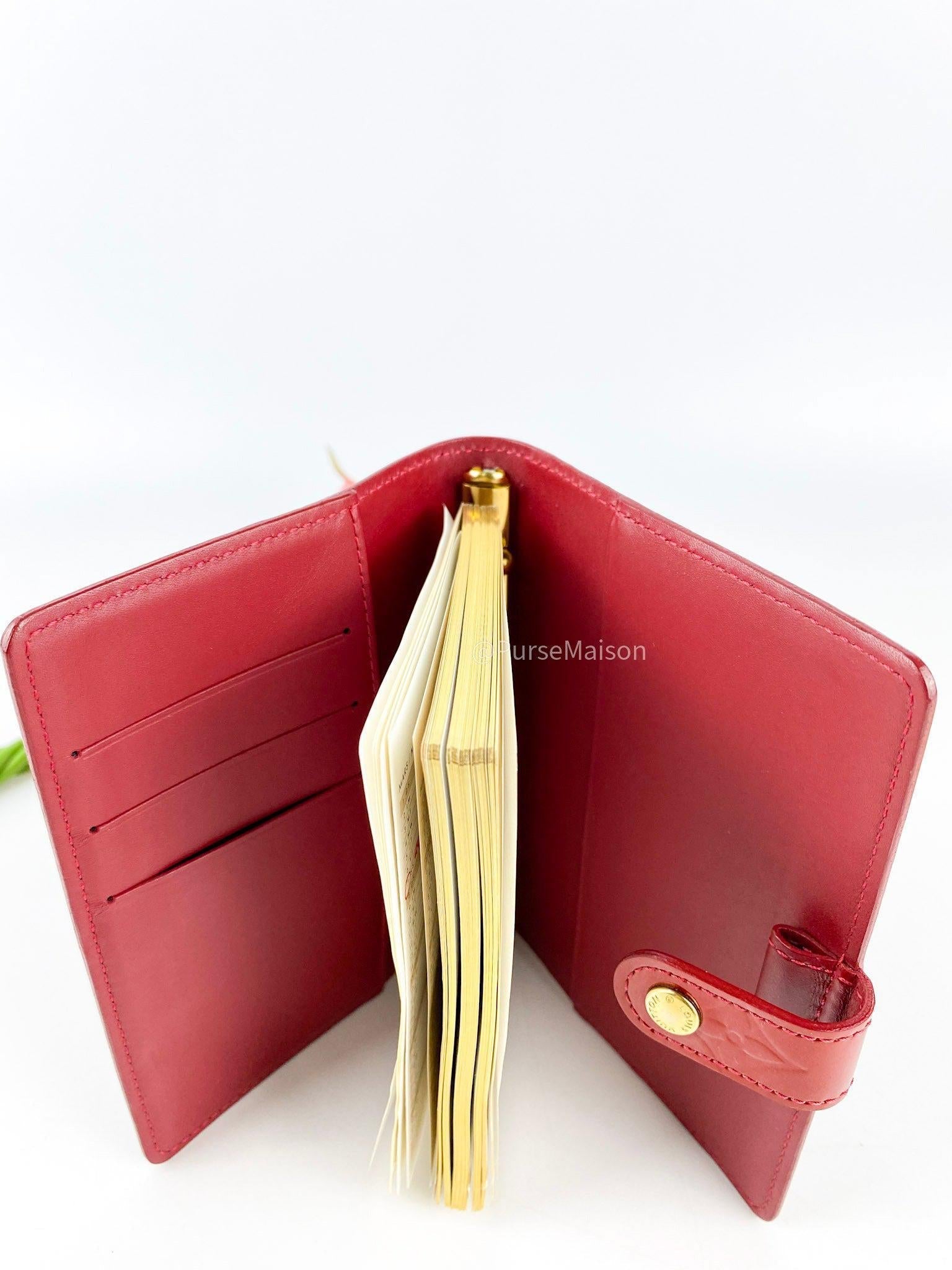Louis Vuitton Pomme D' Amour Agenda PM Red Patent Leather