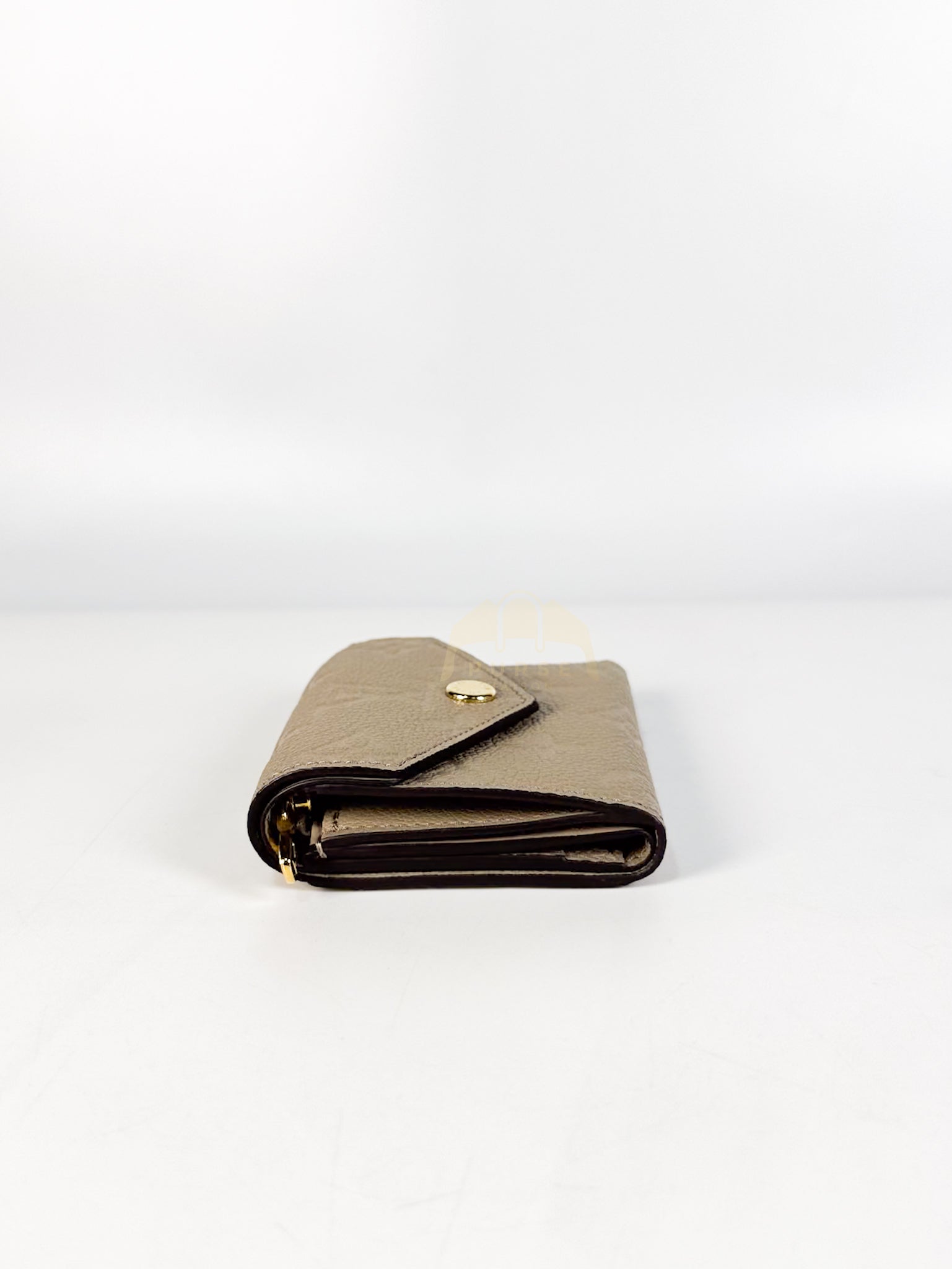 Rosalie Wallet in Tourterelle Monogram Empreinte Leather (Microchip) | Purse Maison Luxury Bags Shop