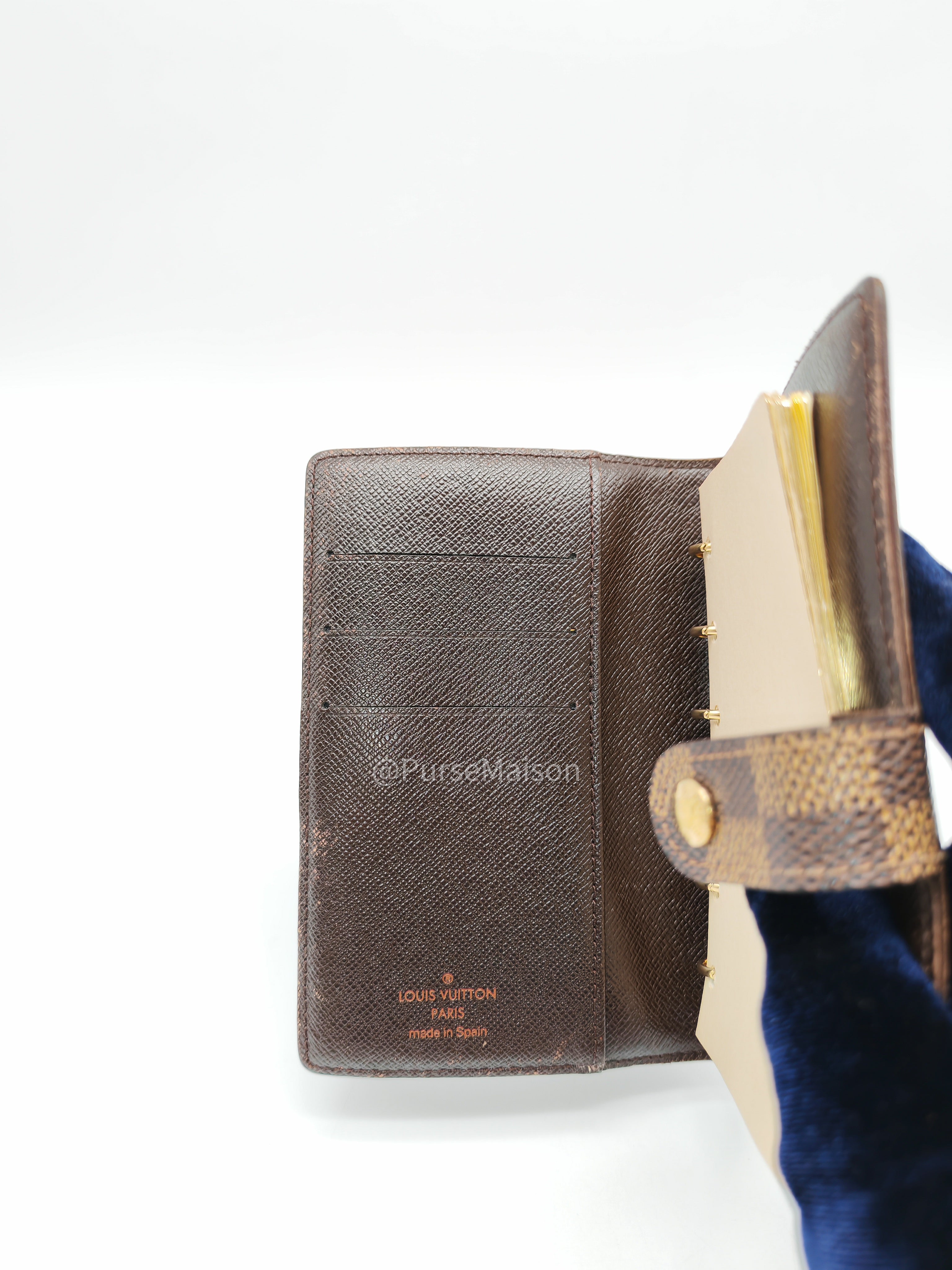 Louis Vuitton Small Ring Agenda Cove PM Damier Ebene Canvas (Date Code: CA0978) | Purse Maison Luxury Bags Shop