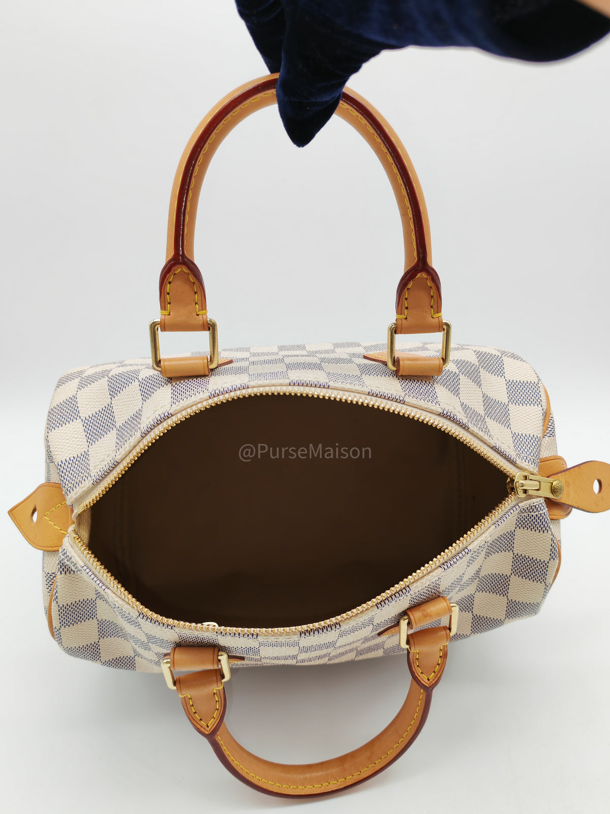 Louis Vuitton Speedy 25 Damier Azur Canvas (Date code: MB1128) | Purse Maison Luxury Bags Shop