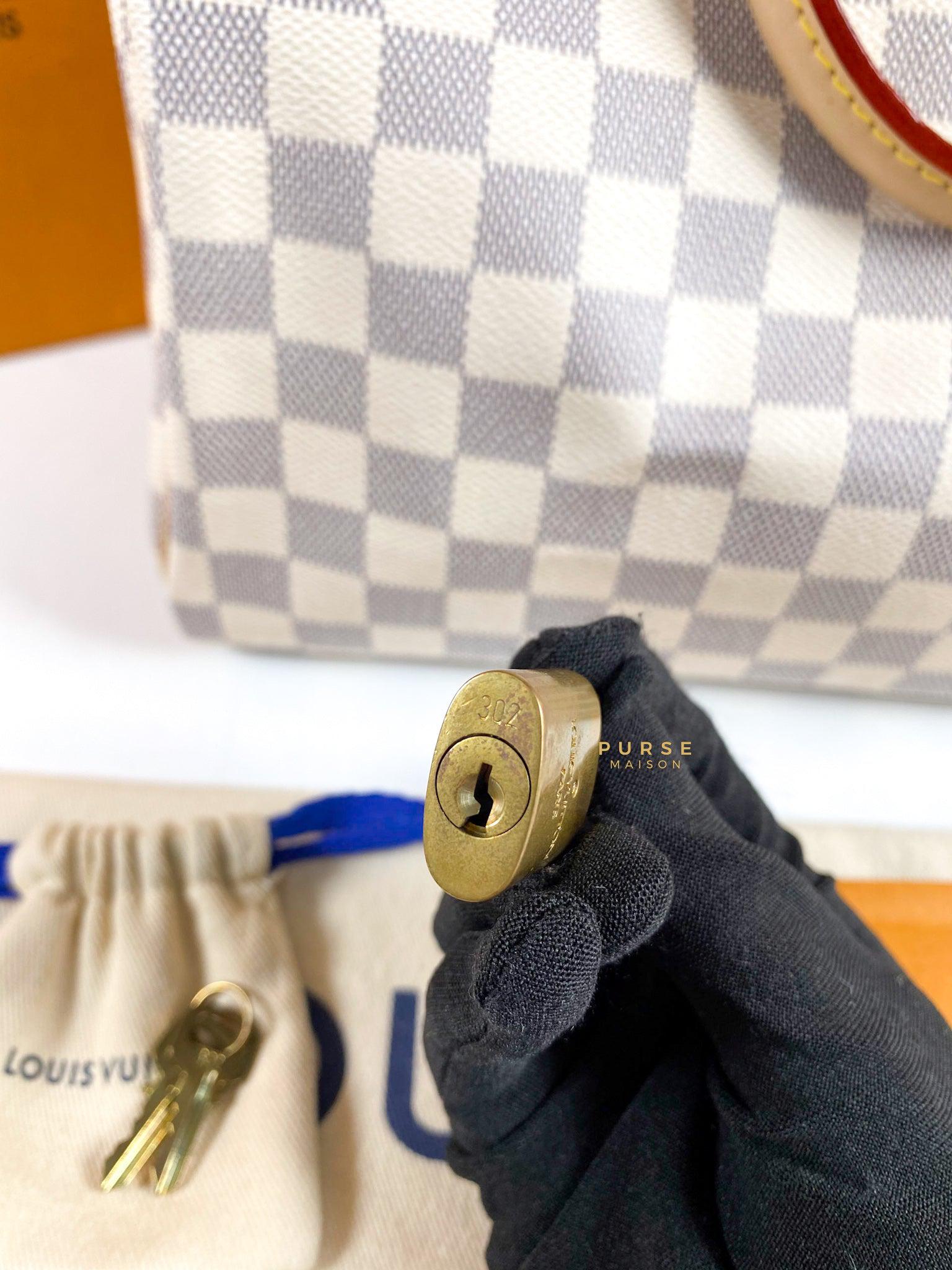 Louis Vuitton Speedy 30 Bandouliere Damier Azur (Microchip Embed)