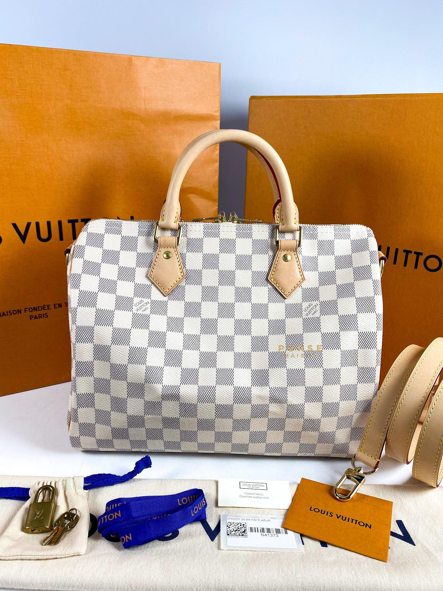 Louis Vuitton Speedy 30 Bandouliere Damier Azur (Microchip Embed)