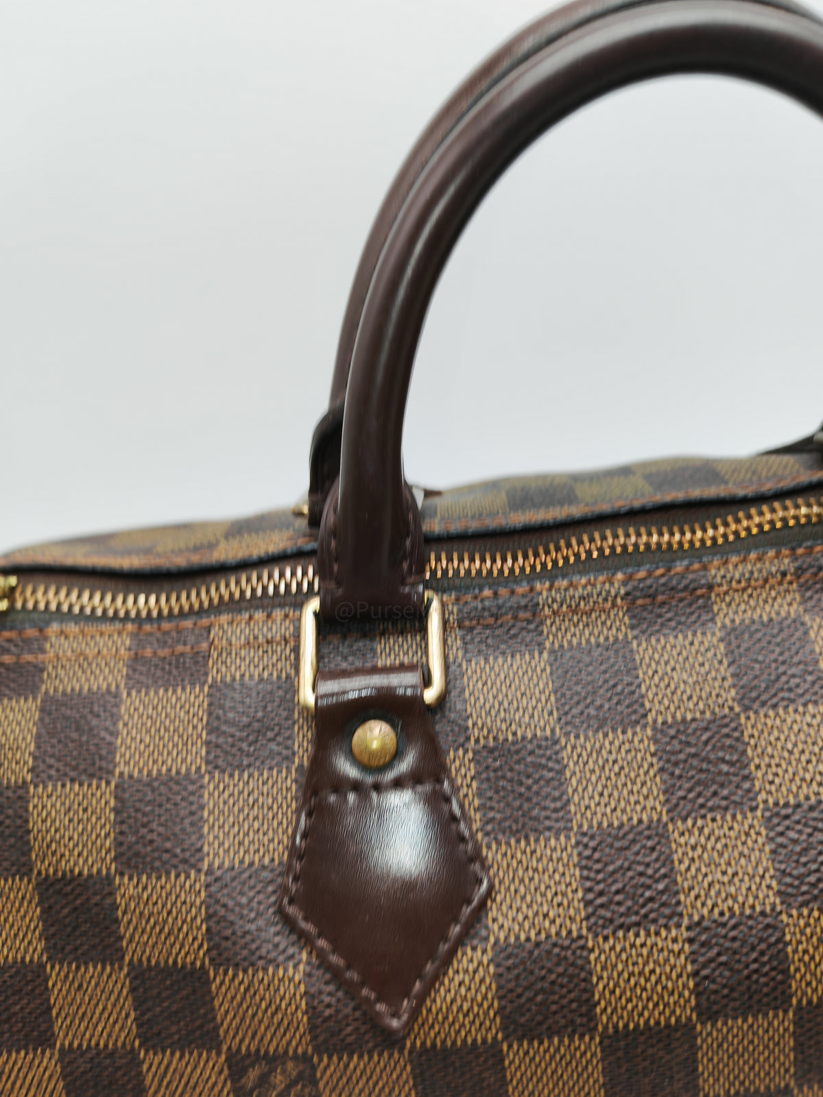 Louis Vuitton Speedy 30 in Damier Ebene Canvas and Gold Hardware (Datecode: SP1087) | Purse Maison Luxury Bags Shop