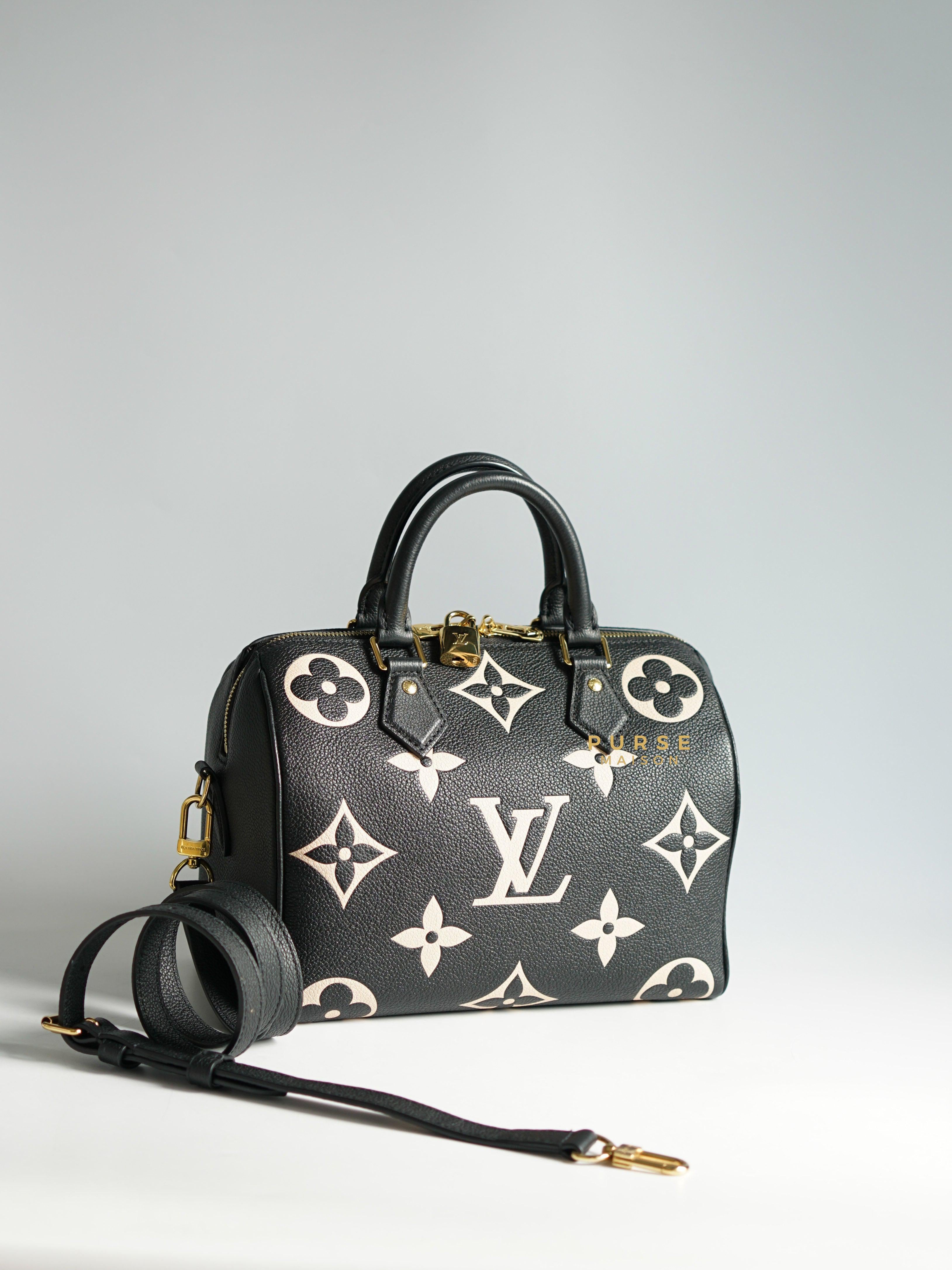 Louis Vuitton Speedy Bandouliere 25 Bicolor Monogram Empreinte Leather (Microchip) | Purse Maison Luxury Bags Shop