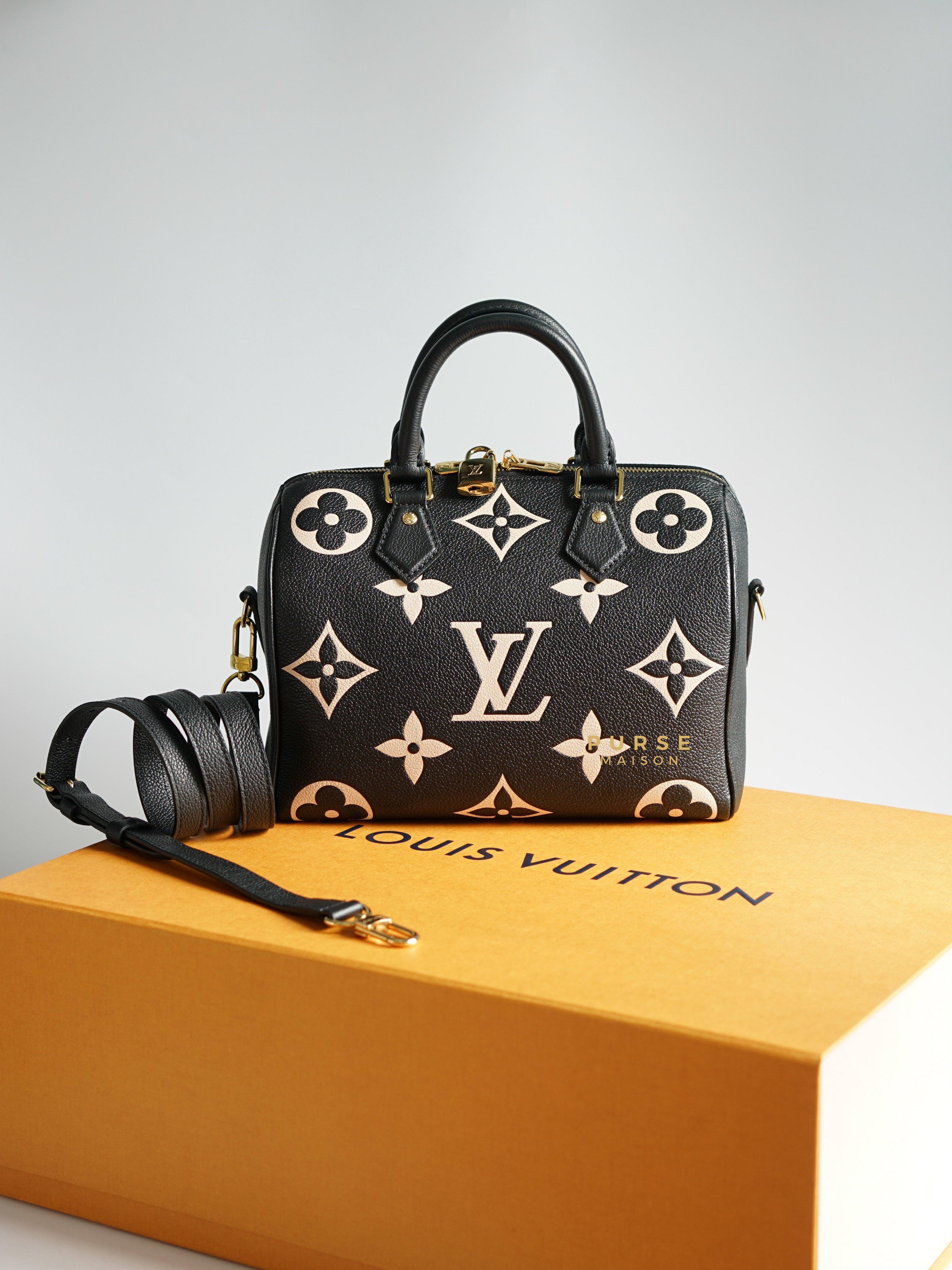 Louis Vuitton Speedy Bandouliere 25 Bicolor Monogram Empreinte Leather (Microchip) | Purse Maison Luxury Bags Shop