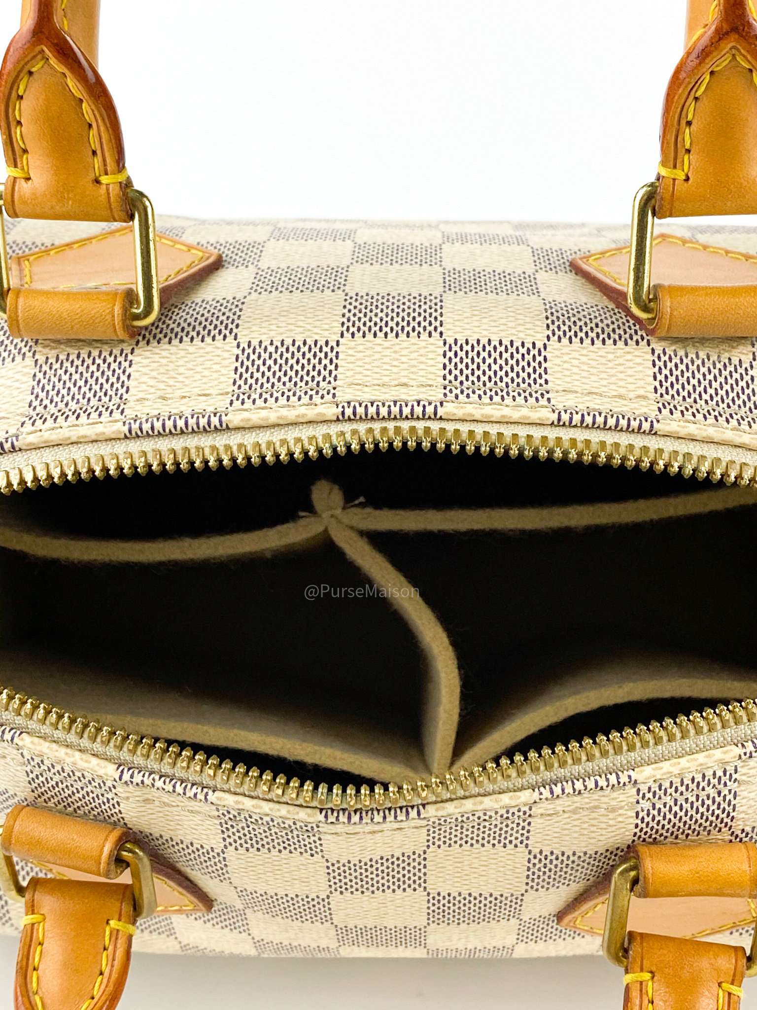 Louis Vuitton Speedy Bandouliere 25 Damier Azur Canvas (Date Code: DU0173)