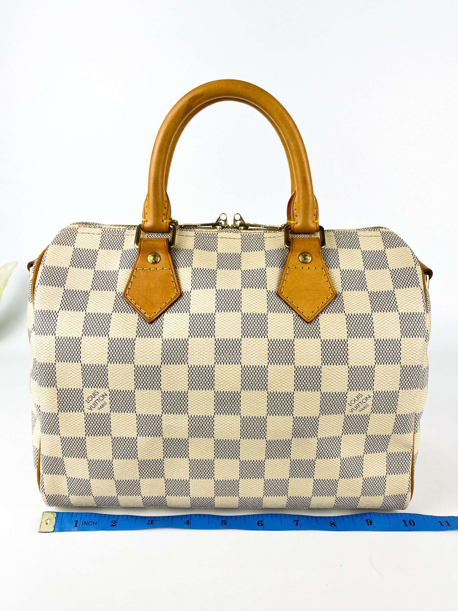 Louis Vuitton Speedy Bandouliere 25 Damier Azur Canvas (Date Code: DU0173)