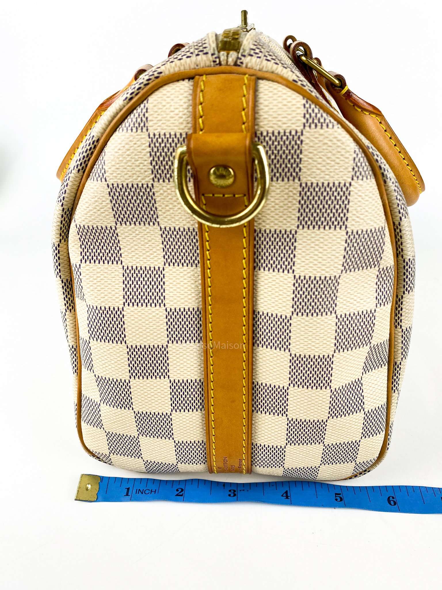 Louis Vuitton Speedy Bandouliere 25 Damier Azur Canvas (Date Code: DU0173)