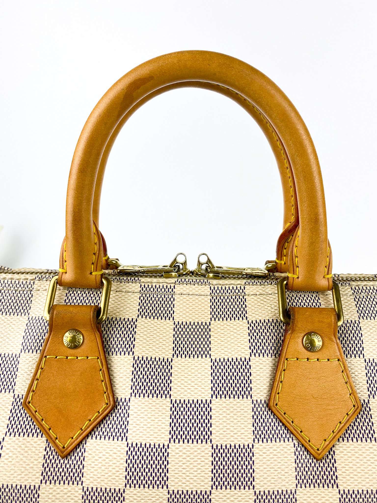 Louis Vuitton Speedy Bandouliere 25 Damier Azur Canvas (Date Code: DU0173)