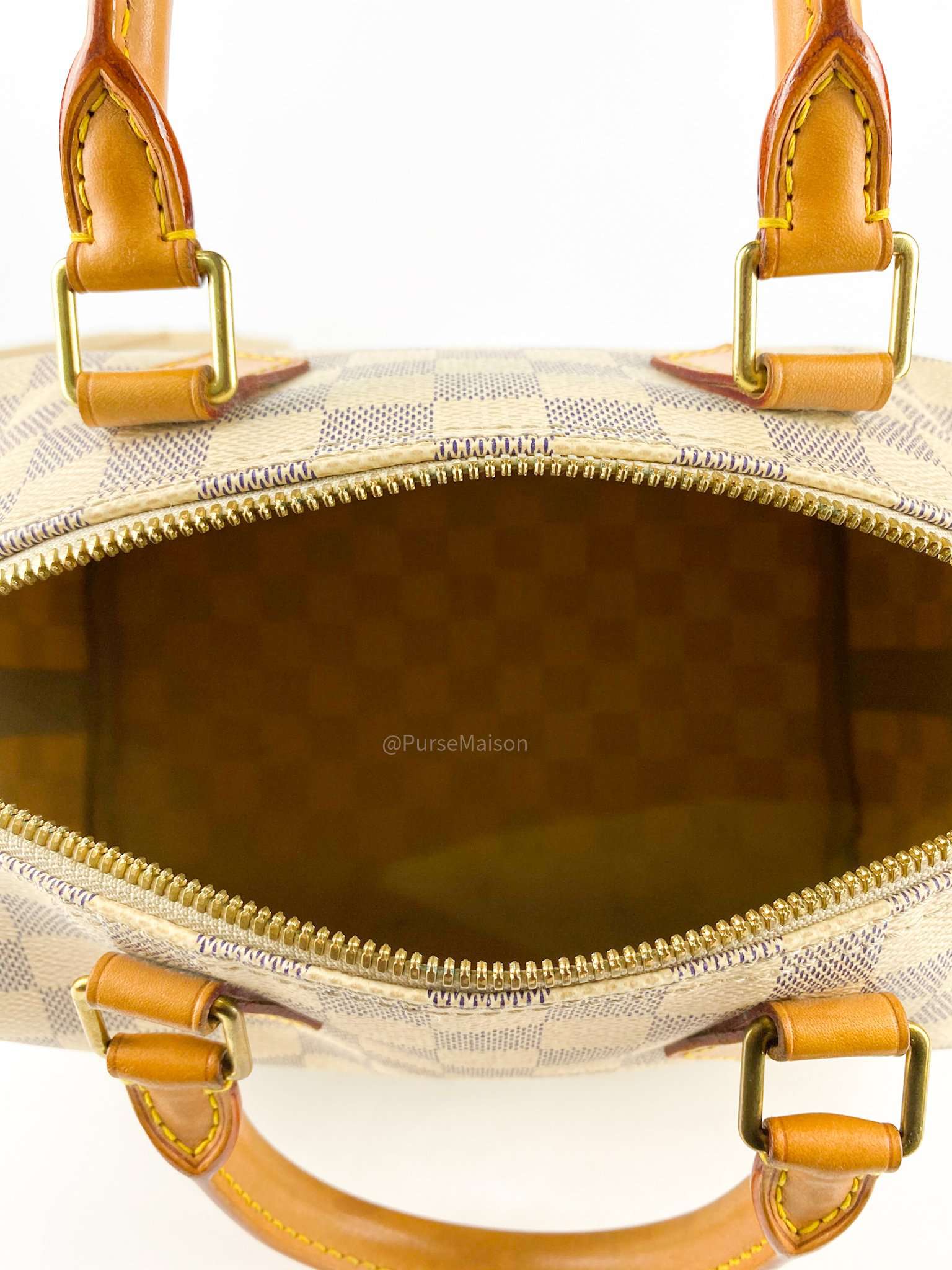 Louis Vuitton Speedy Bandouliere 25 Damier Azur Canvas (Date Code: DU0173)