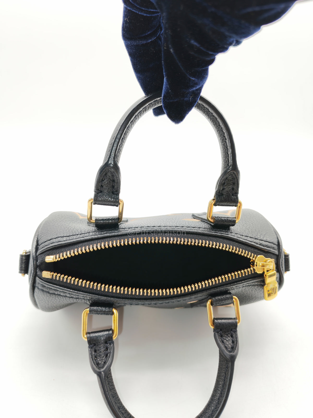 Louis Vuitton Speedy Nano in Bicolor Monogram Empriente Leather (Microchip) | Purse Maison Luxury Bags Shop