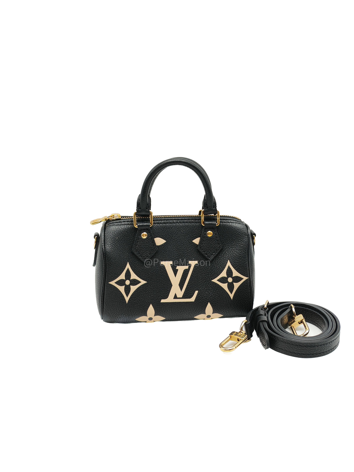 Louis Vuitton Speedy Nano in Bicolor Monogram Empriente Leather (Microchip) | Purse Maison Luxury Bags Shop