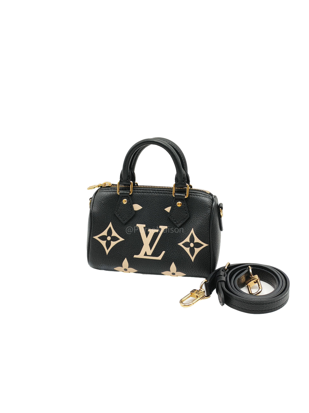 Louis Vuitton Speedy Nano in Bicolor Monogram Empriente Leather (Microchip) | Purse Maison Luxury Bags Shop