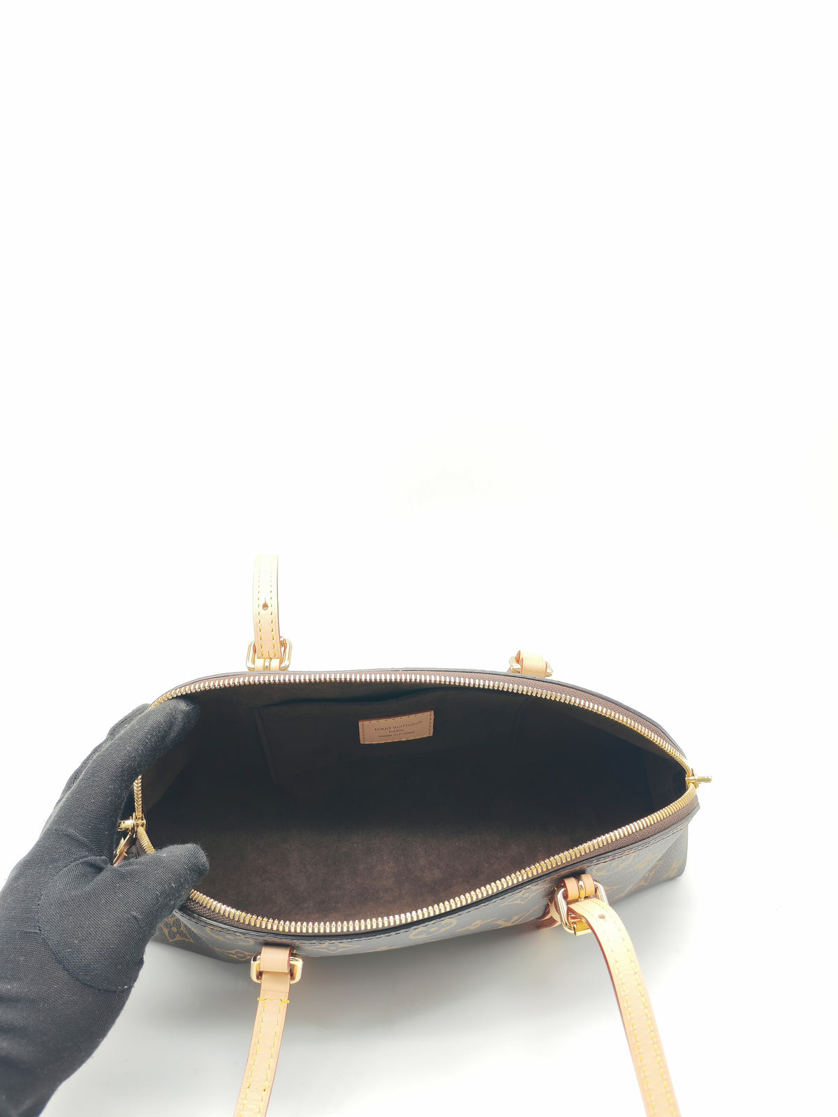 Louis Vuitton Squire East West Handbag in Monogram Canvas and Gold Hardware Microchip | Purse Maison Luxury Bags Shop