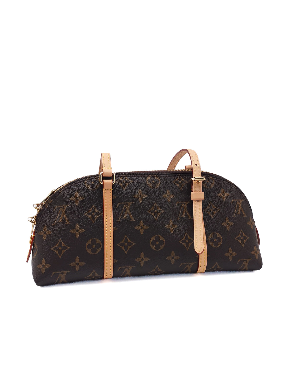 Louis Vuitton Squire East West Handbag in Monogram Canvas and Gold Hardware Microchip | Purse Maison Luxury Bags Shop