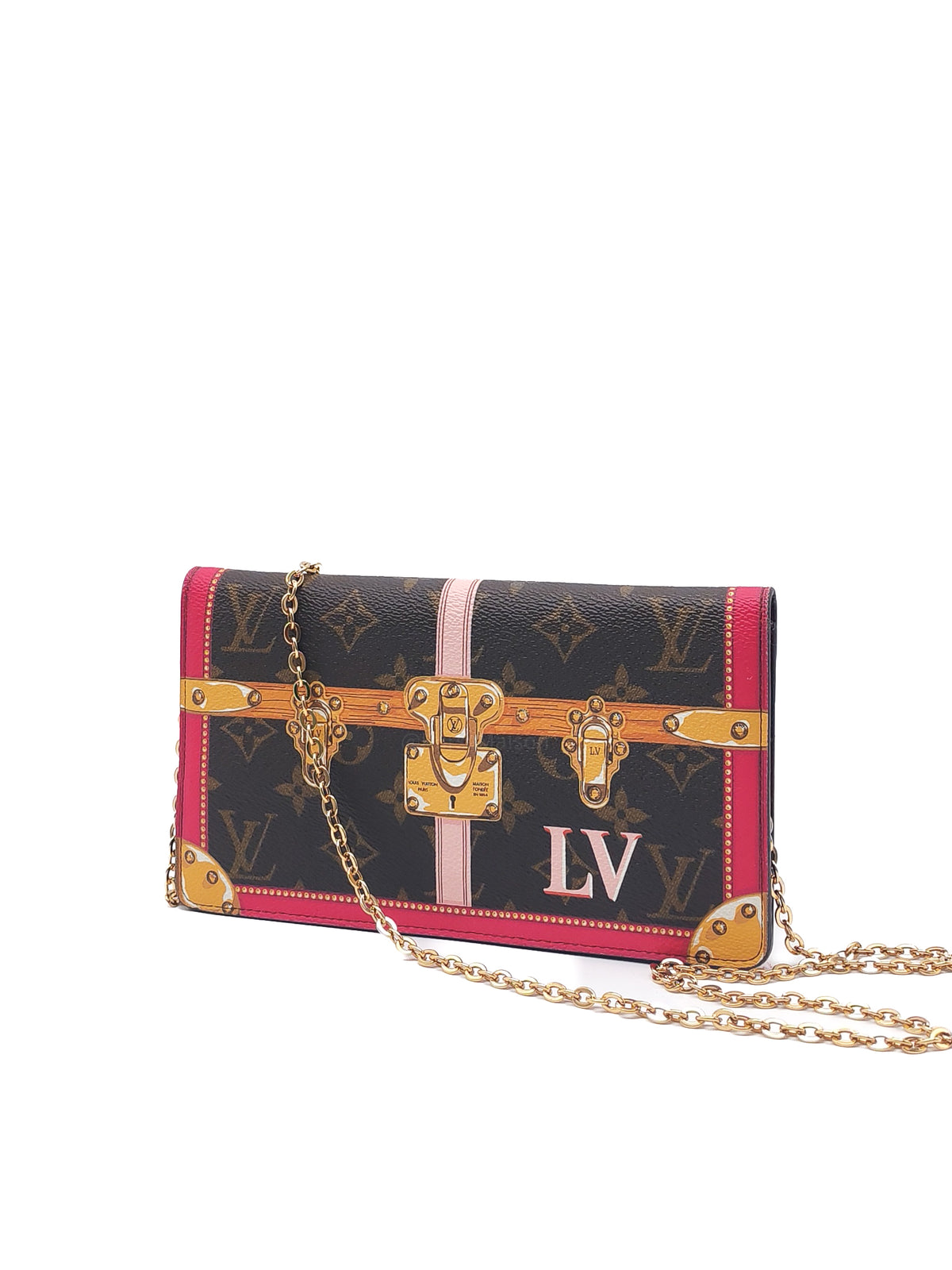 Louis Vuitton Summer Trunks Pochette Weekend Bag in Monogram Canvas and Gold Hardware (Datecode: UB1178) | Purse Maison Luxury Bags Shop