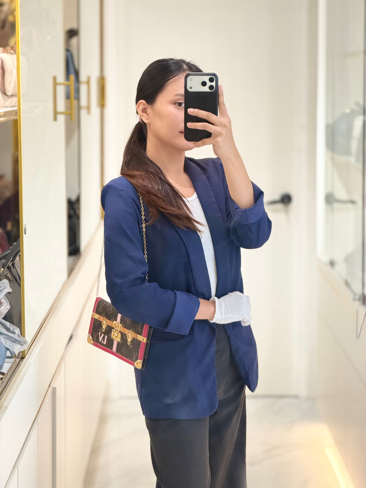 Louis Vuitton Summer Trunks Pochette Weekend Bag in Monogram Canvas and Gold Hardware (Datecode: UB1178) | Purse Maison Luxury Bags Shop