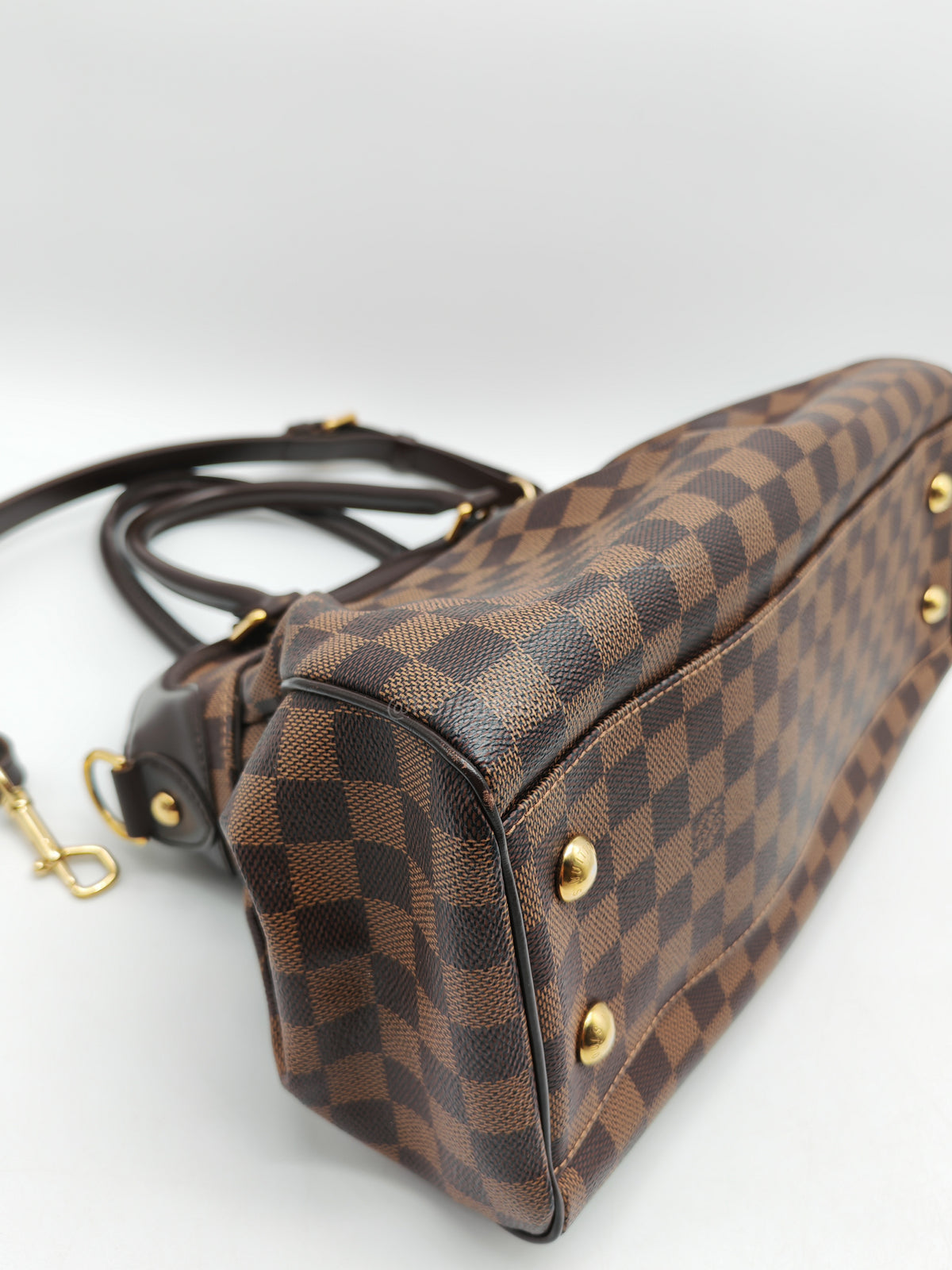 Louis Vuitton Trevi PM in Damier Ebene Canvas and Gold Hardware (Datecode: FL1080) | Purse Maison Luxury Bags Shop
