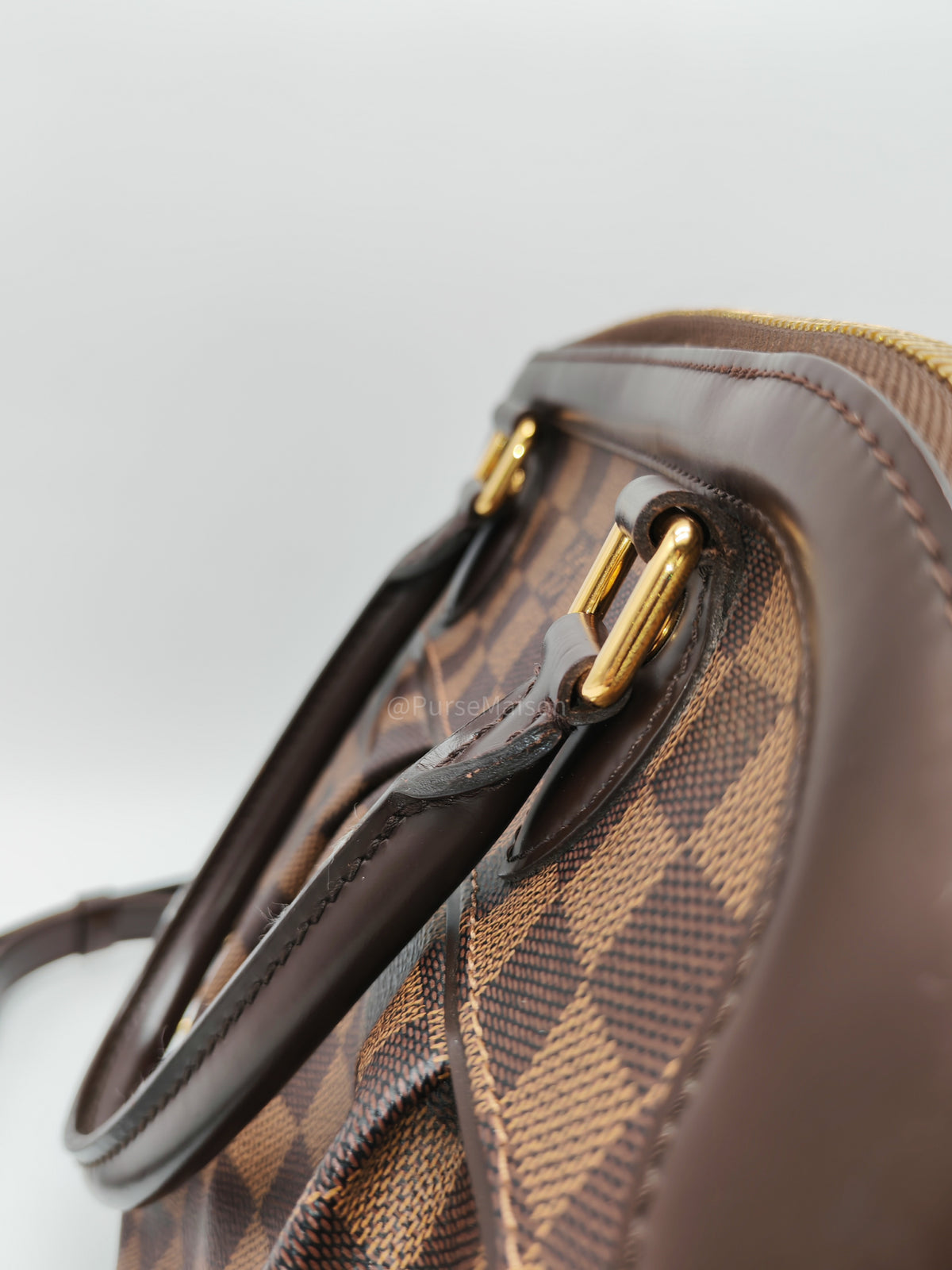 Louis Vuitton Trevi PM in Damier Ebene Canvas and Gold Hardware (Datecode: FL1080) | Purse Maison Luxury Bags Shop