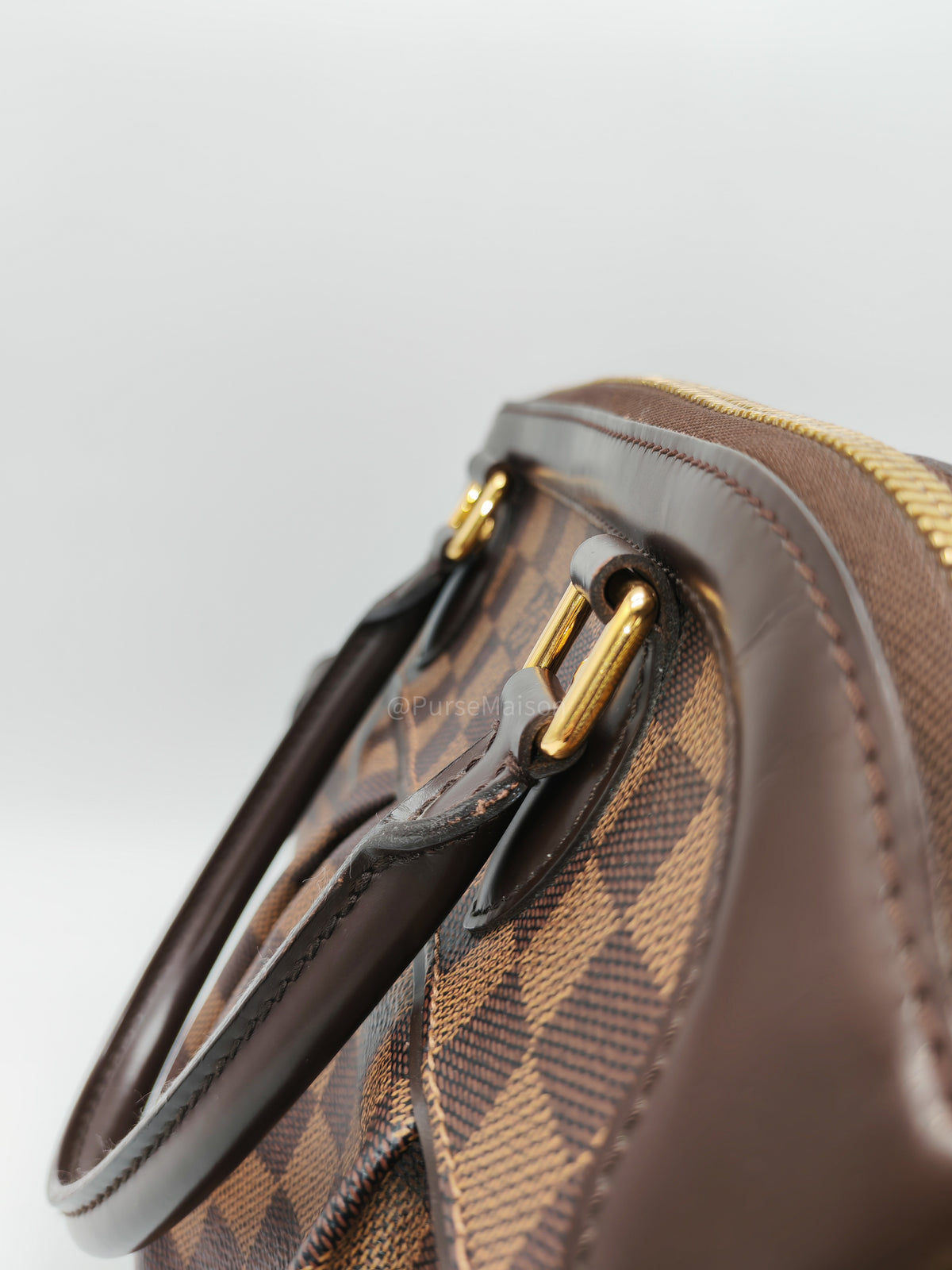 Louis Vuitton Trevi PM in Damier Ebene Canvas and Gold Hardware (Datecode: FL1080) | Purse Maison Luxury Bags Shop