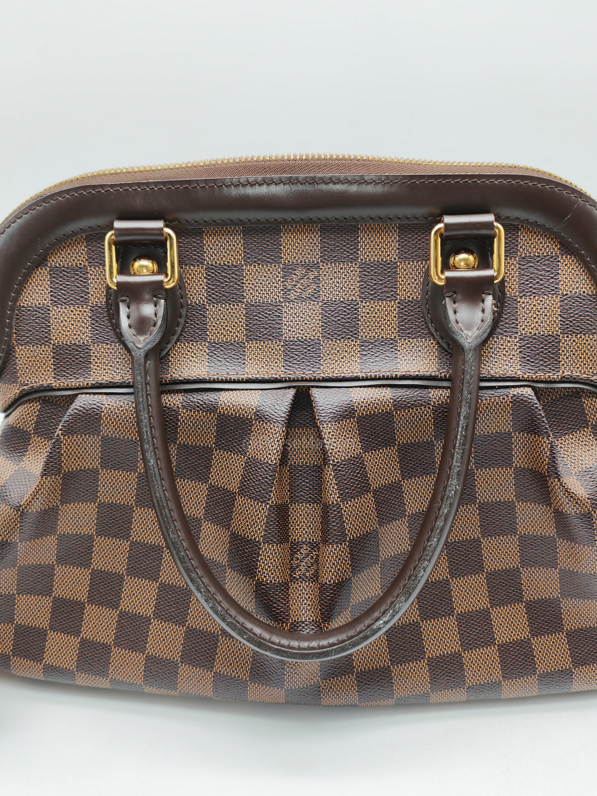 Louis Vuitton Trevi PM in Damier Ebene Canvas and Gold Hardware (Datecode: FL1080) | Purse Maison Luxury Bags Shop