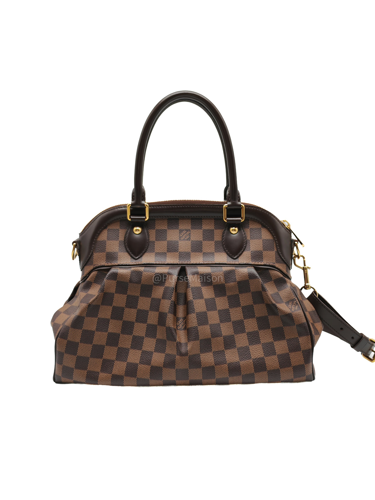 Louis Vuitton Trevi PM in Damier Ebene Canvas and Gold Hardware (Datecode: FL1080) | Purse Maison Luxury Bags Shop
