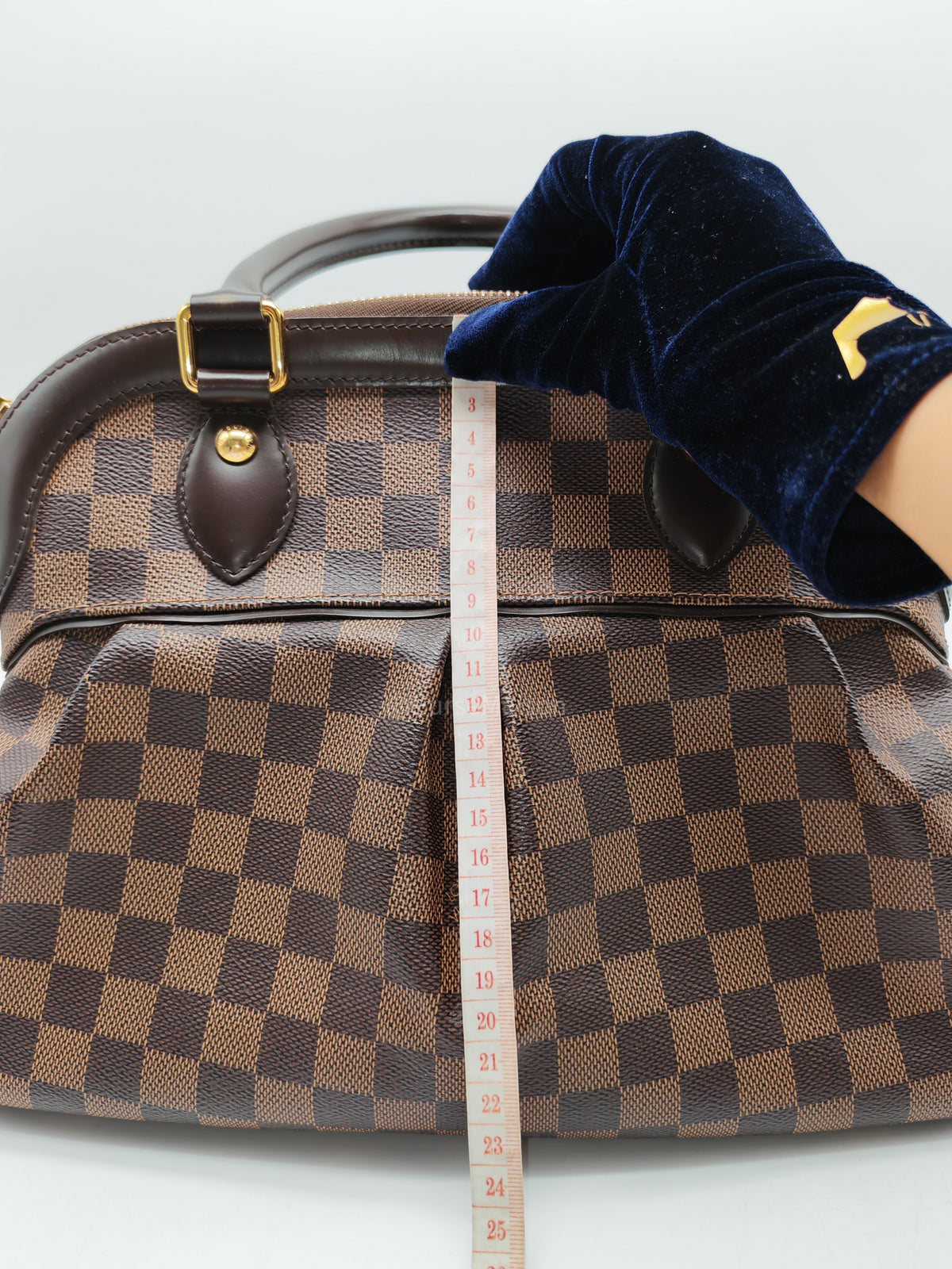 Louis Vuitton Trevi PM in Damier Ebene Canvas and Gold Hardware (Datecode: FL1080) | Purse Maison Luxury Bags Shop