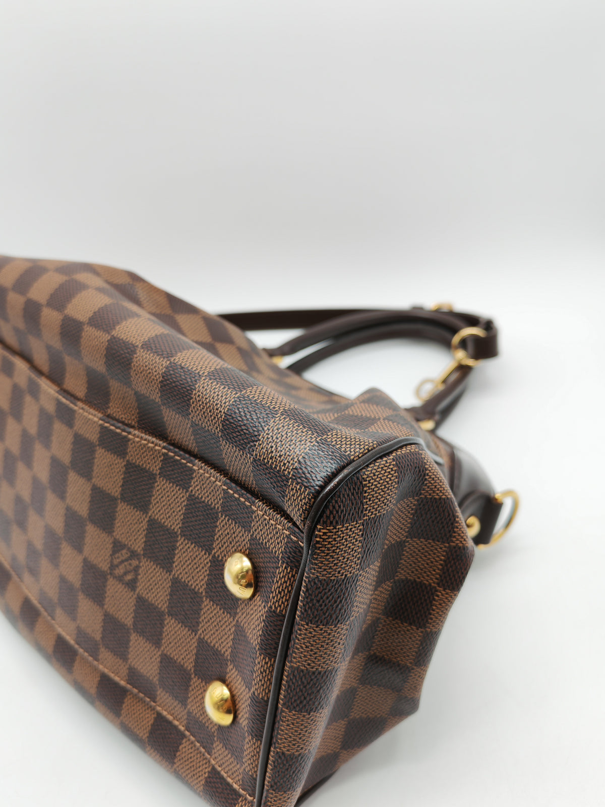 Louis Vuitton Trevi PM in Damier Ebene Canvas and Gold Hardware (Datecode: FL1080) | Purse Maison Luxury Bags Shop