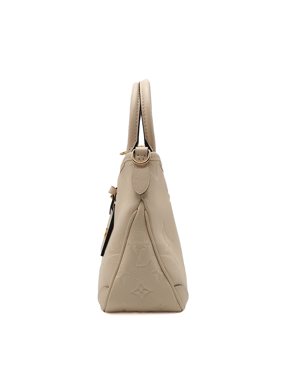 Louis Vuitton Trianon PM Handbag in Cream Grained Cowhide Leather and Gold Hardware Microchip | Purse Maison Luxury Bags Shop