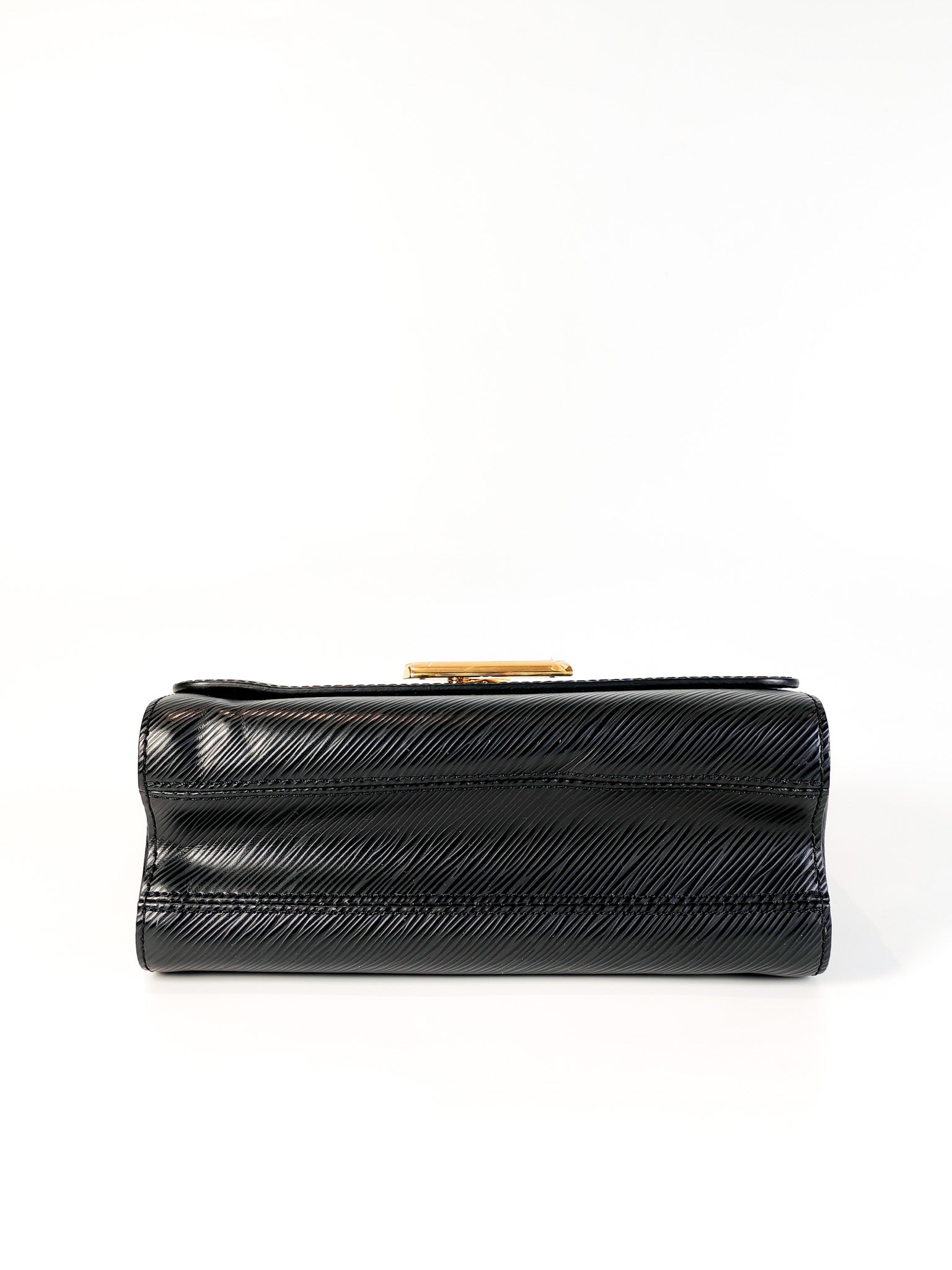 Twist Lock MM in Black Epi Leather Gold Hardware (Microchip) | Purse Maison Luxury Bags Shop