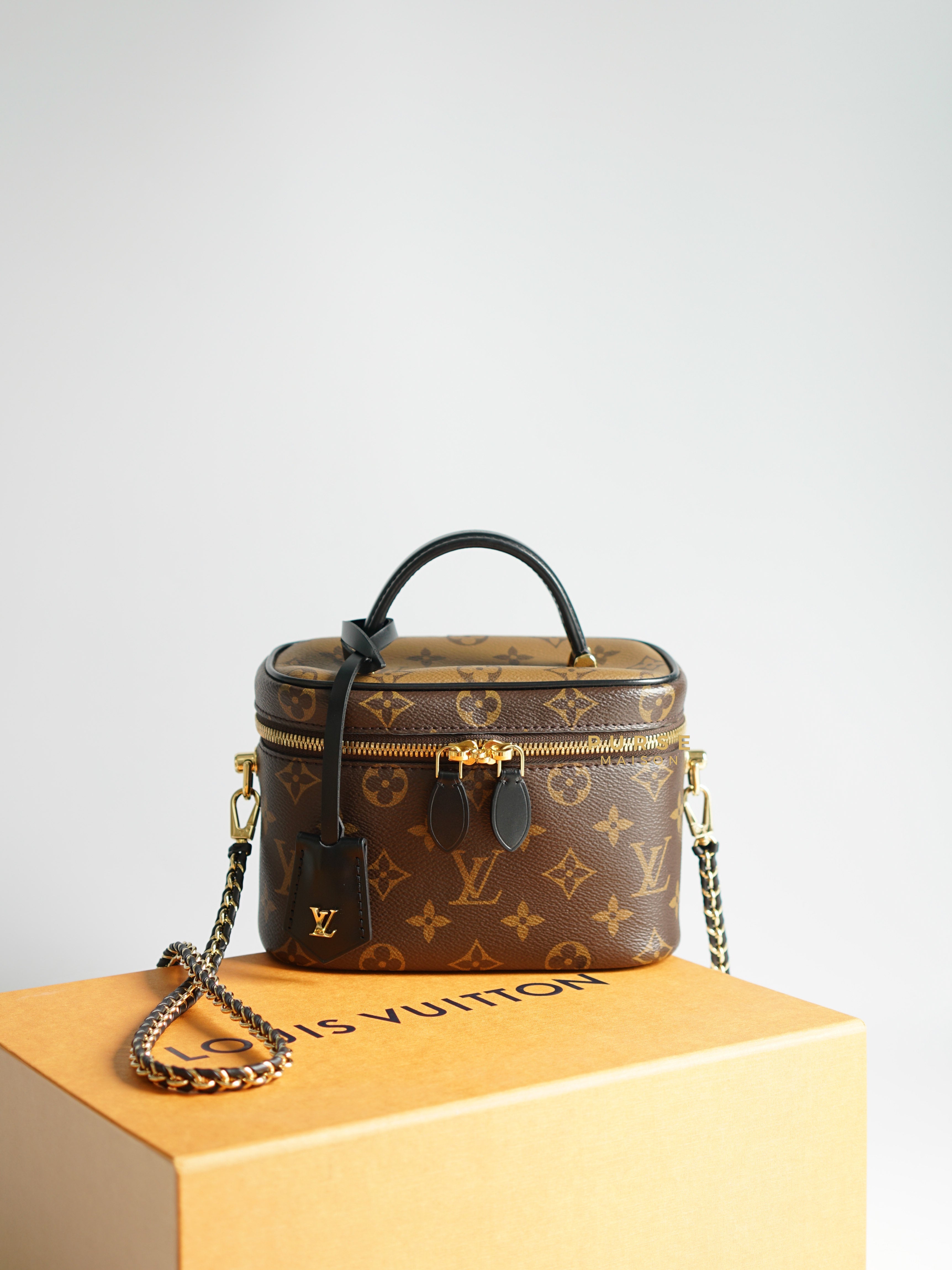 Louis Vuitton Vanity PM in Reverse Monogram Canvas (Microchip) | Purse Maison Luxury Bags Shop