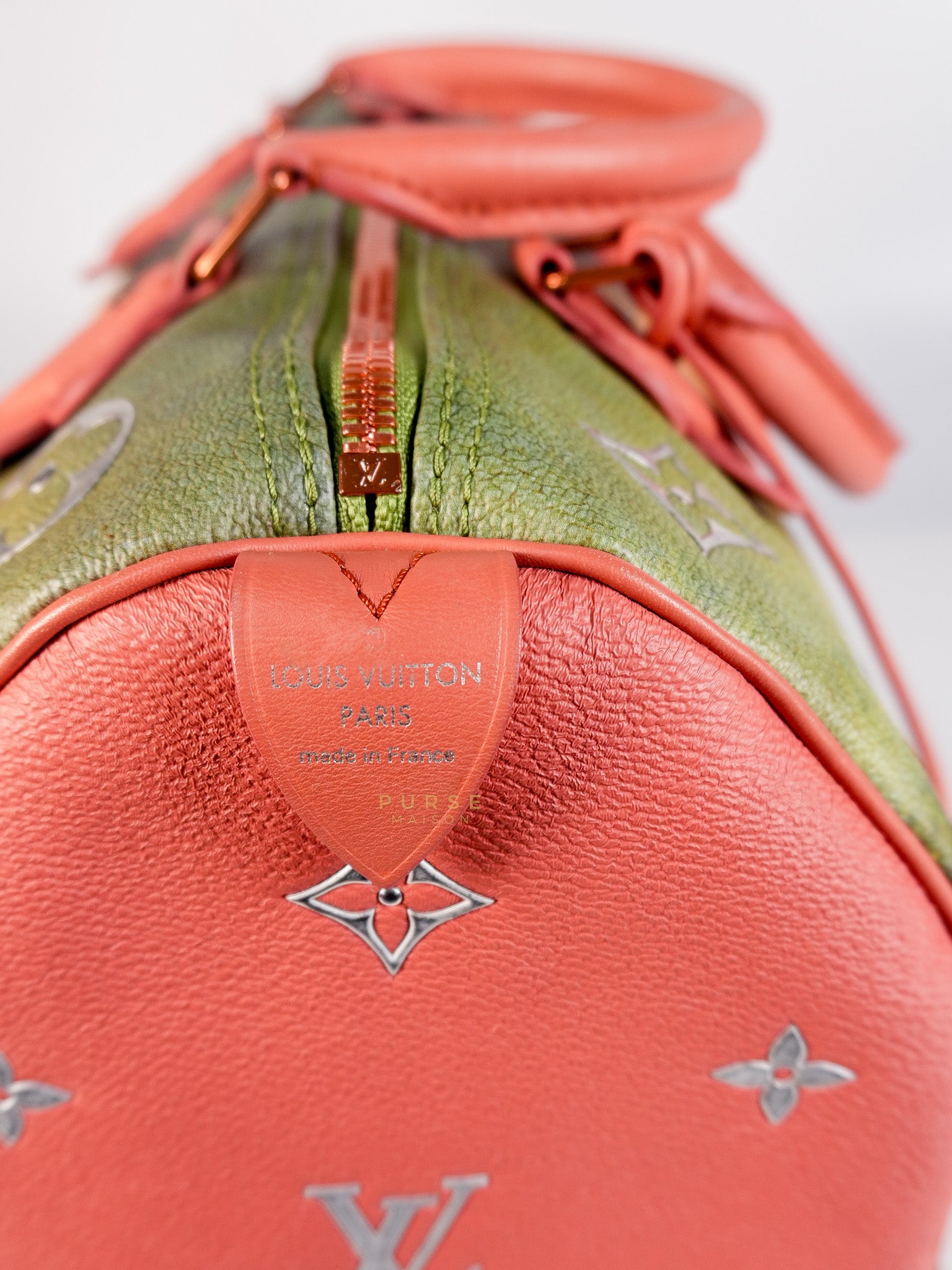 Louis Vuitton x Jeff Koons Speedy 30 in Da Vinci Mona Lisa Cuir Rose(Date code: DU1197) | Purse Maison Luxury Bags Shop