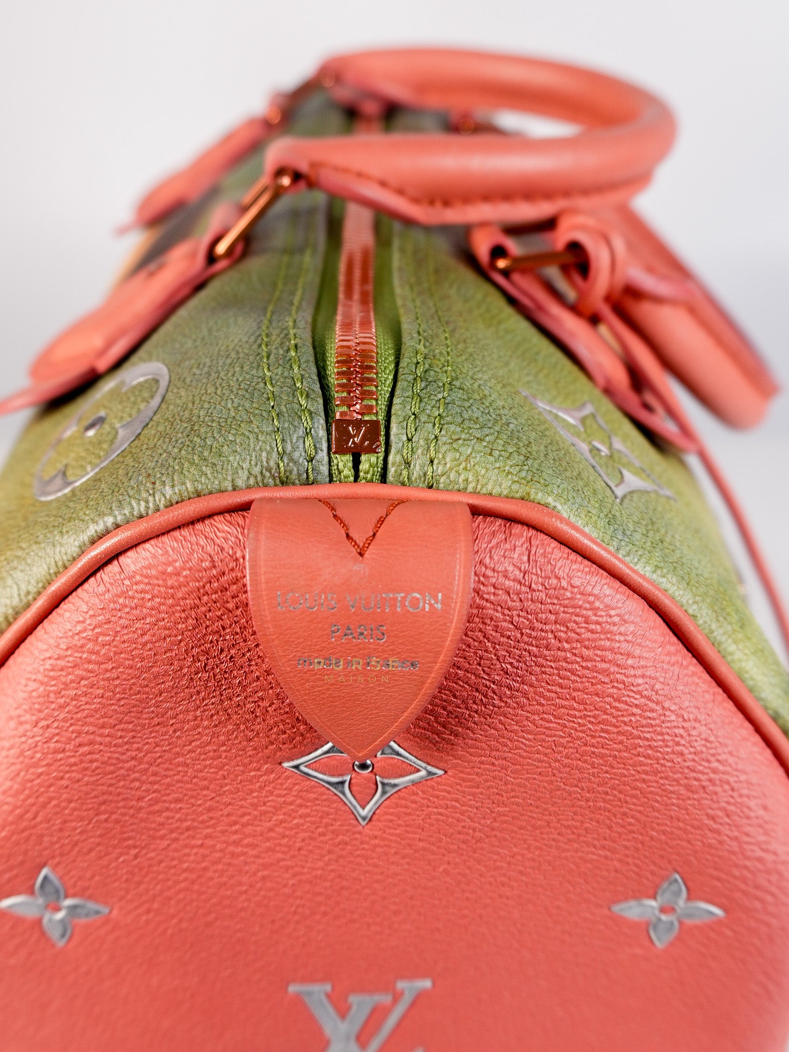 Louis Vuitton x Jeff Koons Speedy 30 in Da Vinci Mona Lisa Cuir Rose(Date code: DU1197) | Purse Maison Luxury Bags Shop
