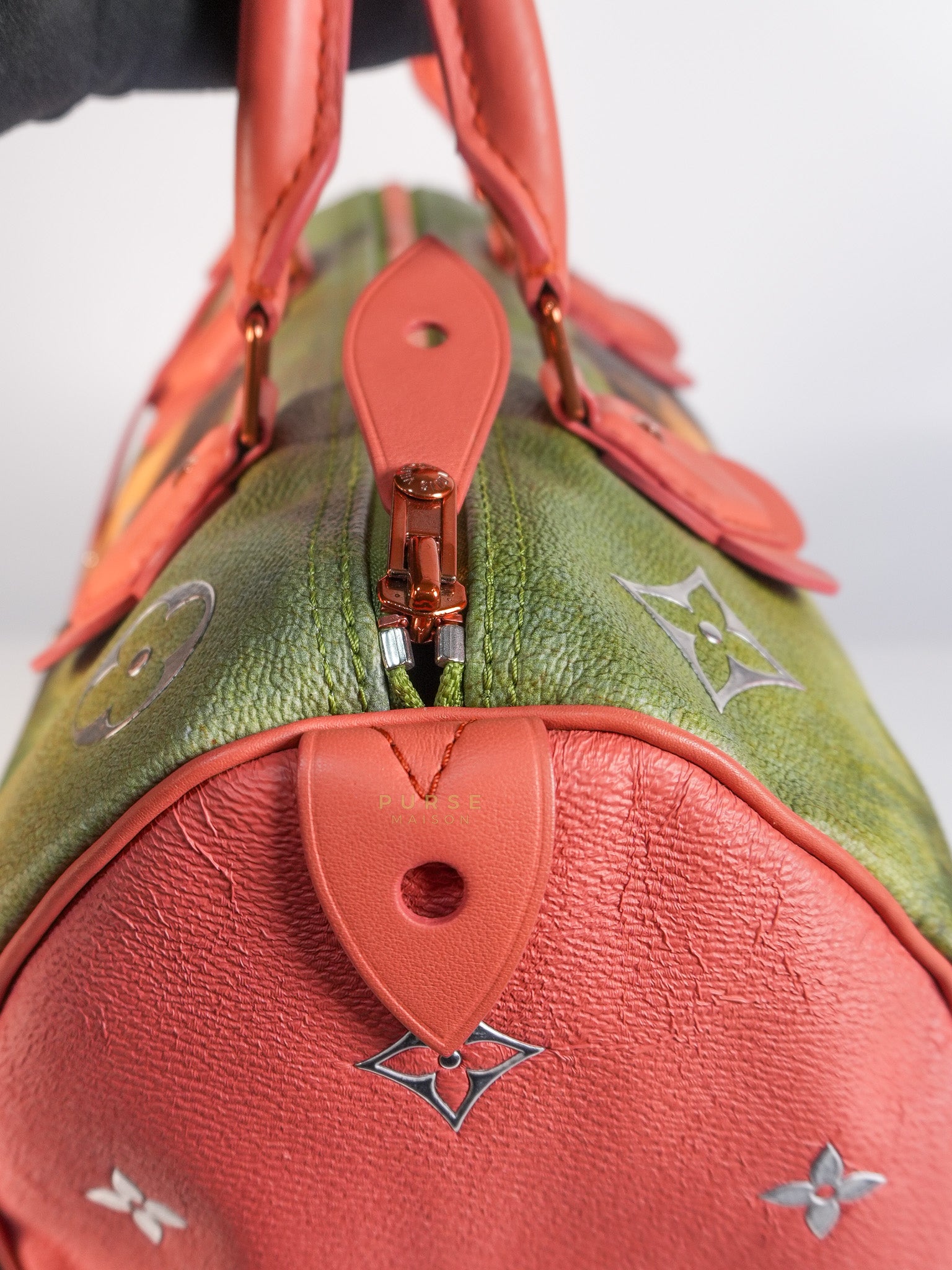Louis Vuitton x Jeff Koons Speedy 30 in Da Vinci Mona Lisa Cuir Rose(Date code: DU1197) | Purse Maison Luxury Bags Shop
