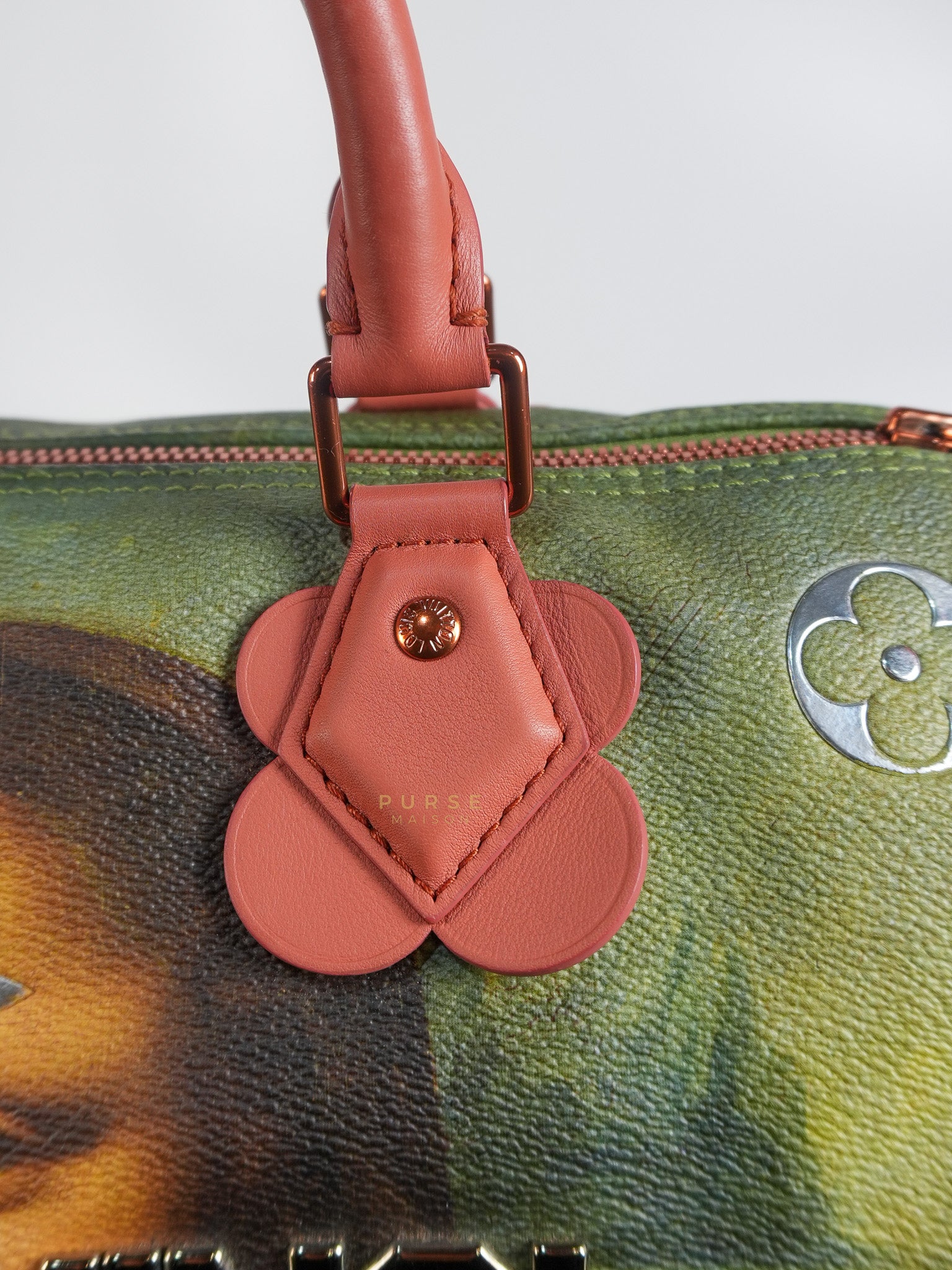 Louis Vuitton x Jeff Koons Speedy 30 in Da Vinci Mona Lisa Cuir Rose(Date code: DU1197) | Purse Maison Luxury Bags Shop
