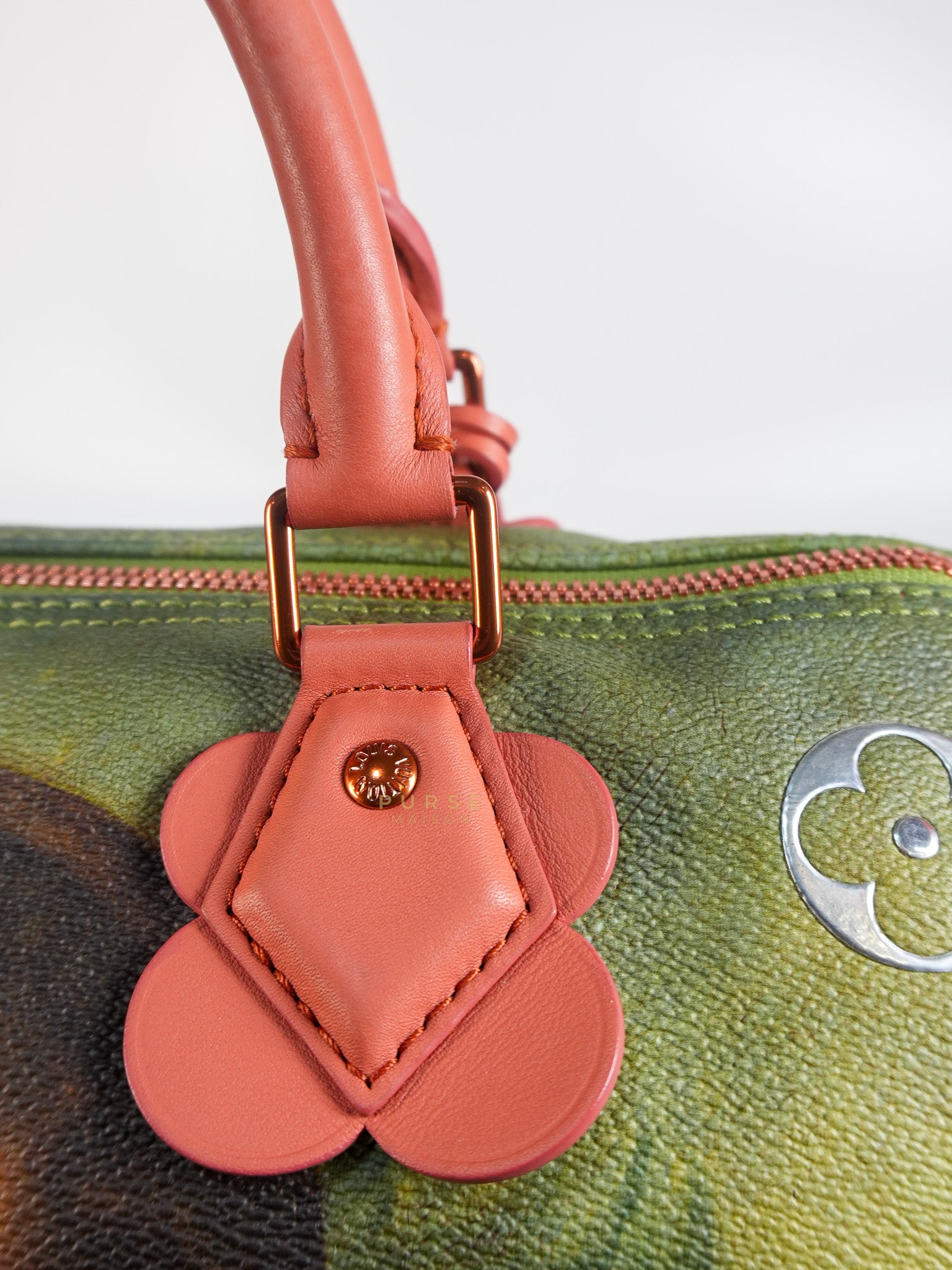 Louis Vuitton x Jeff Koons Speedy 30 in Da Vinci Mona Lisa Cuir Rose(Date code: DU1197) | Purse Maison Luxury Bags Shop