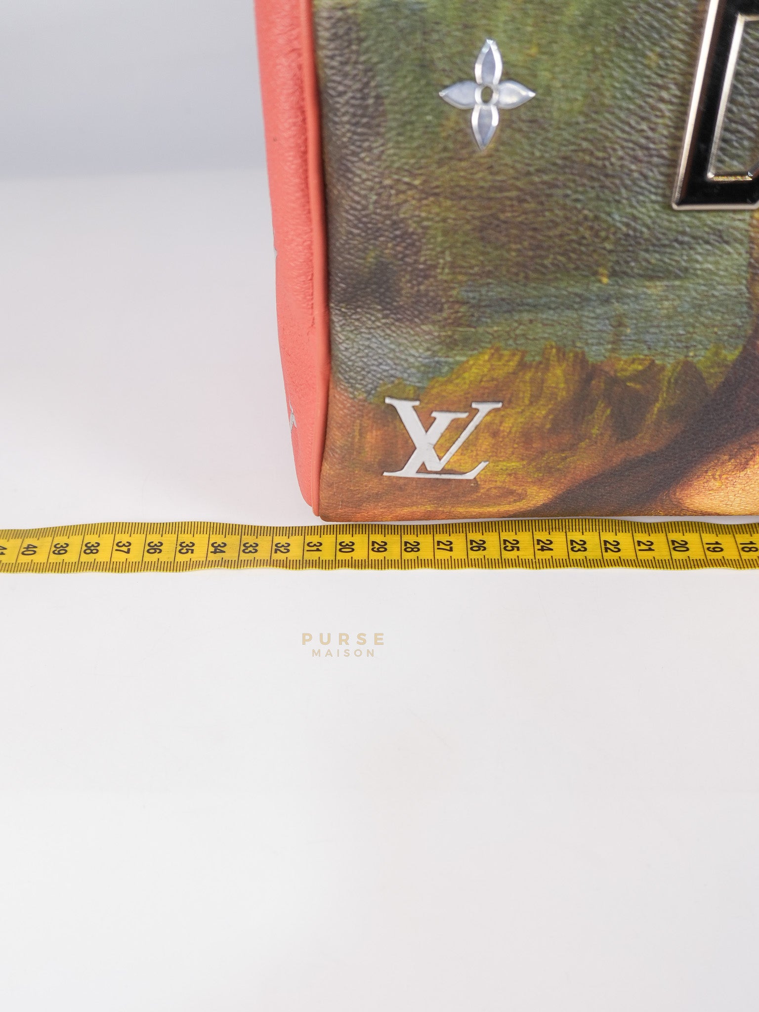 Louis Vuitton x Jeff Koons Speedy 30 in Da Vinci Mona Lisa Cuir Rose(Date code: DU1197) | Purse Maison Luxury Bags Shop