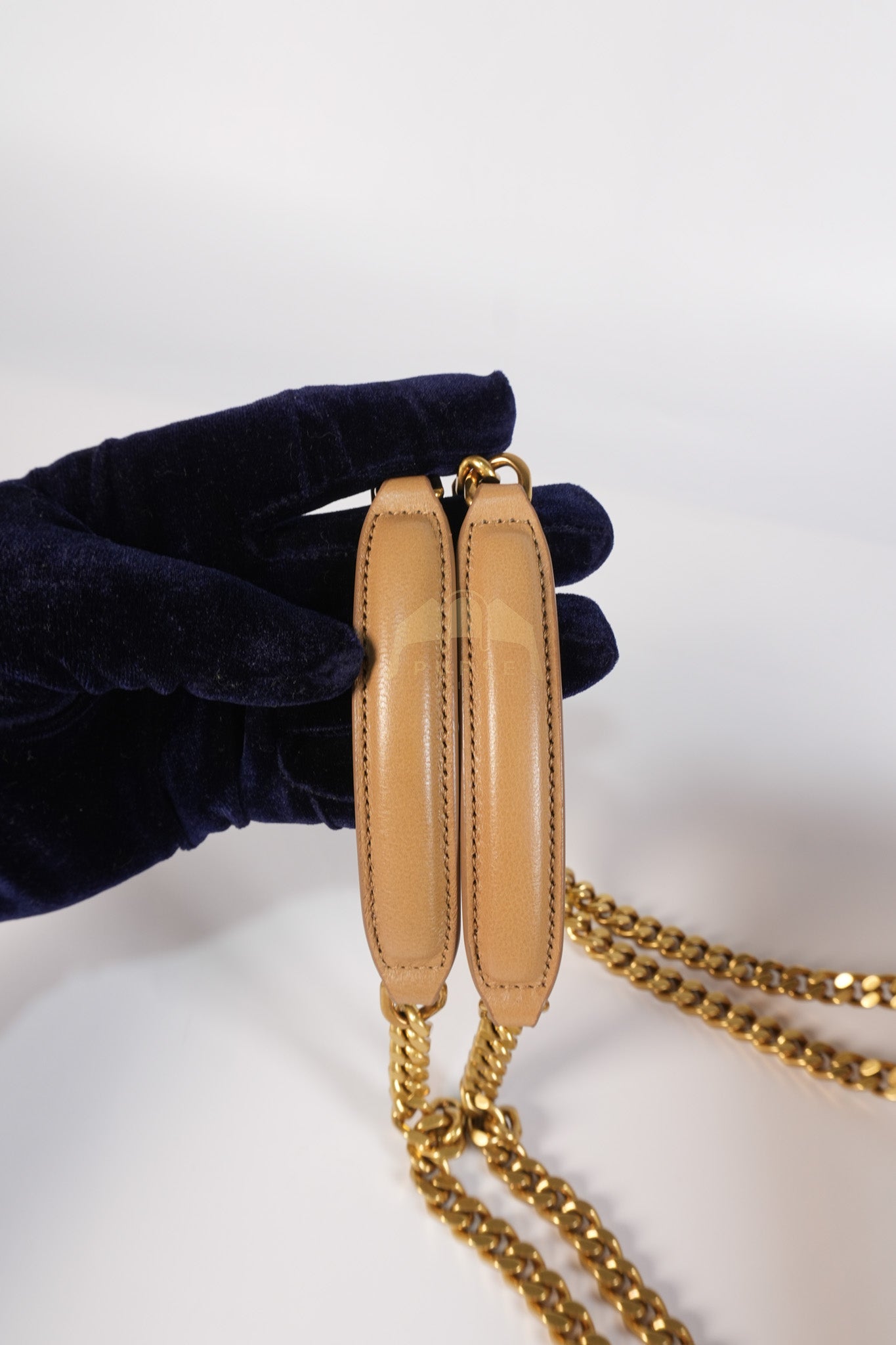 Loulou Shoulder Bag Small in Dark Beige Matelasse Lambskin | Purse Maison Luxury Bags Shop